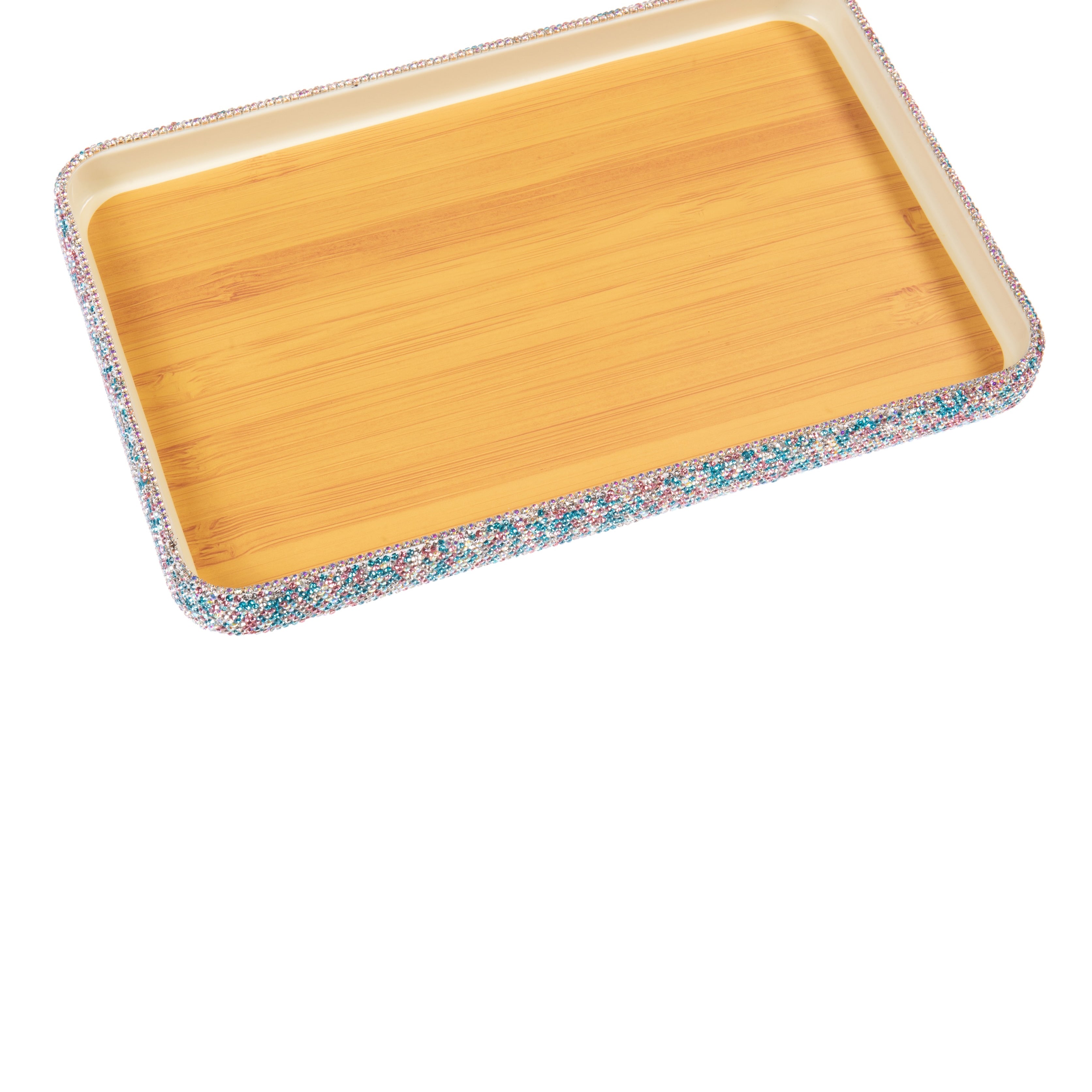 Rectangular Ceramic Rhinestone Tray ACR10028