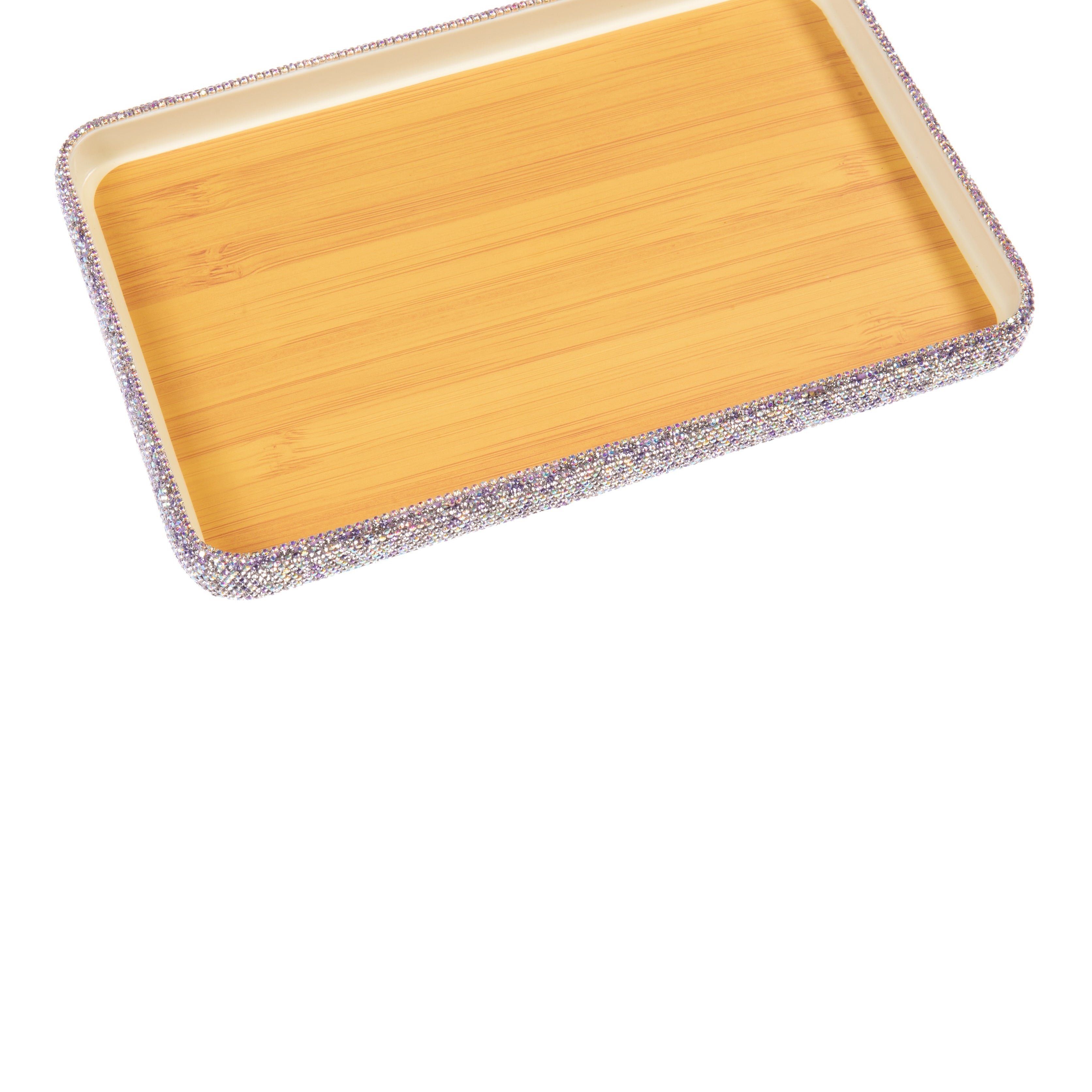 Rectangular Ceramic Rhinestone Tray ACR10028