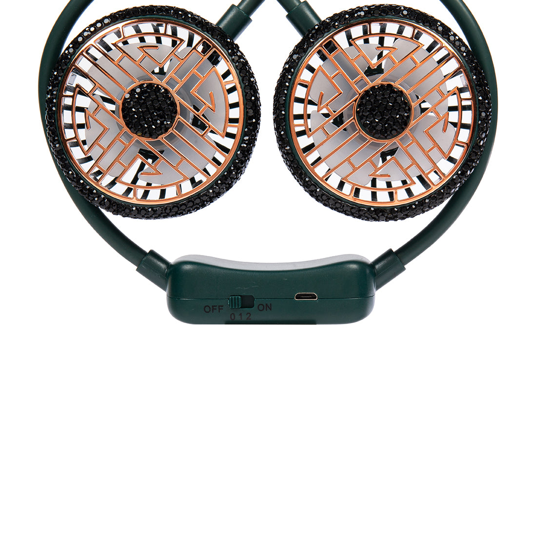 Ceramic Rhinestone Neck Fans CR0058