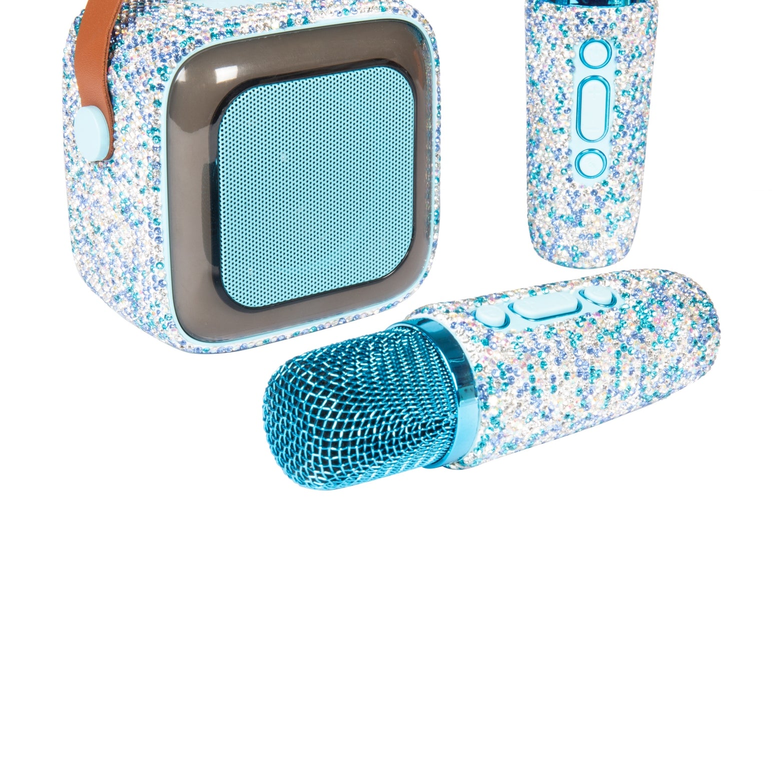 Ceramic Rhinestone Portable Speaker Microphone Set CR0061