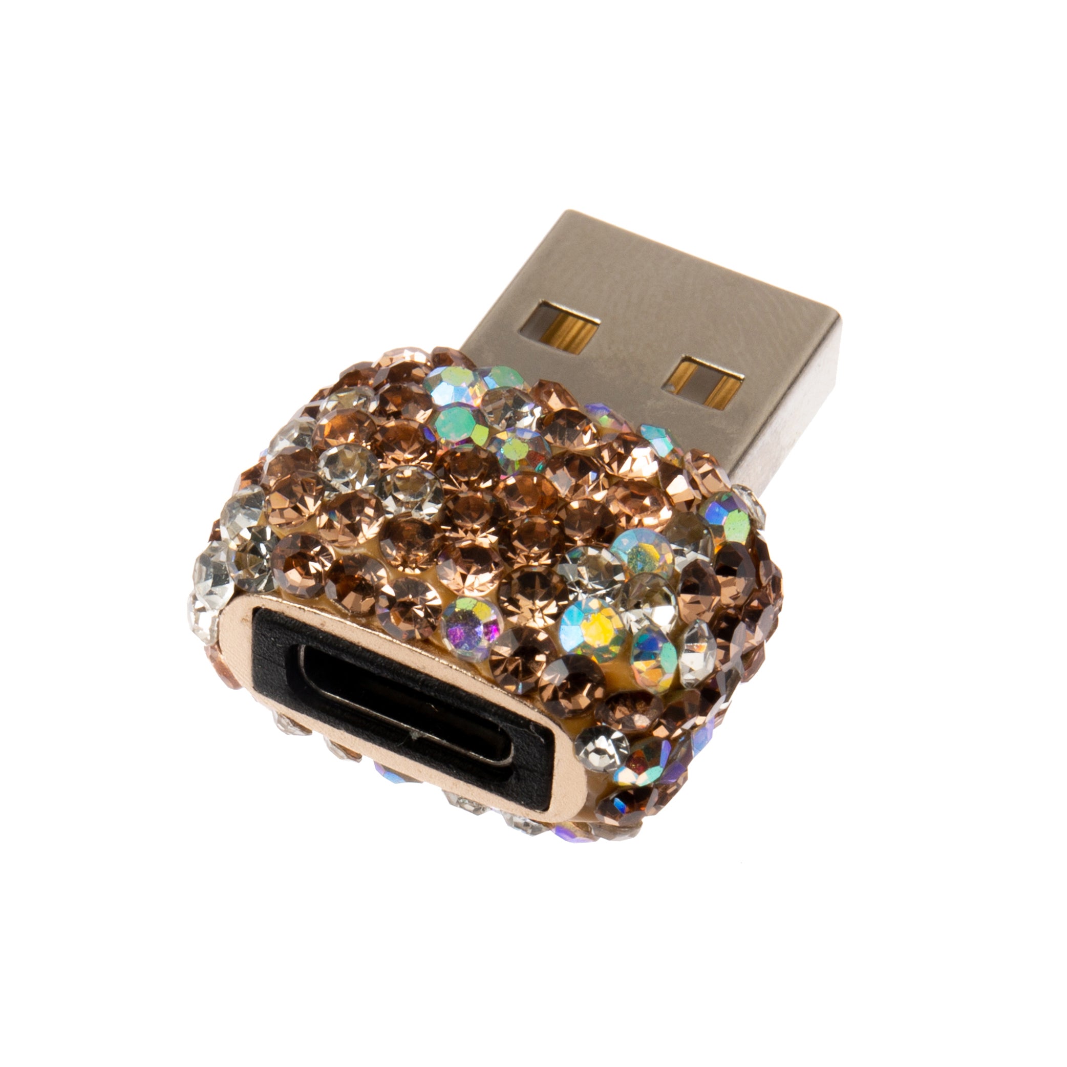 Ceramic Rhinestone USB To Typle-C Port Converter CR0072