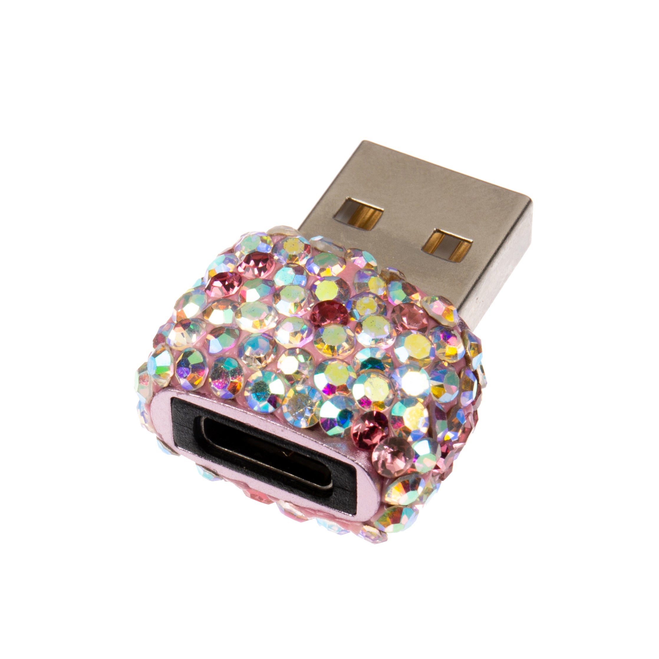 Ceramic Rhinestone USB To Typle-C Port Converter CR0072