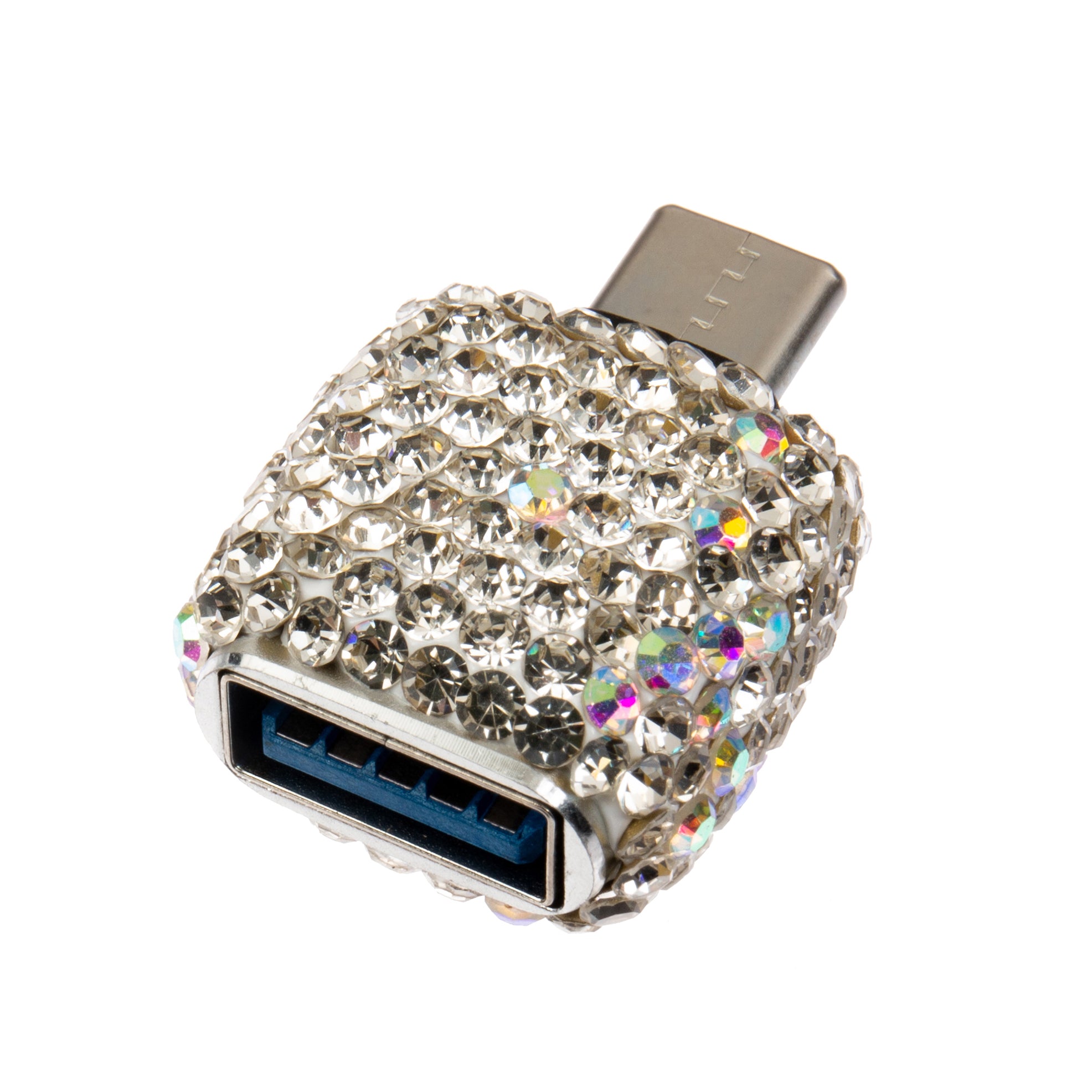 Ceramic Rhinestone USB To Typle-C Port Converter CR0073