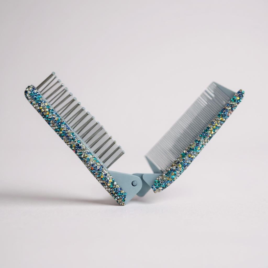 Ceramic Rhinestone Folding Comb CR0121