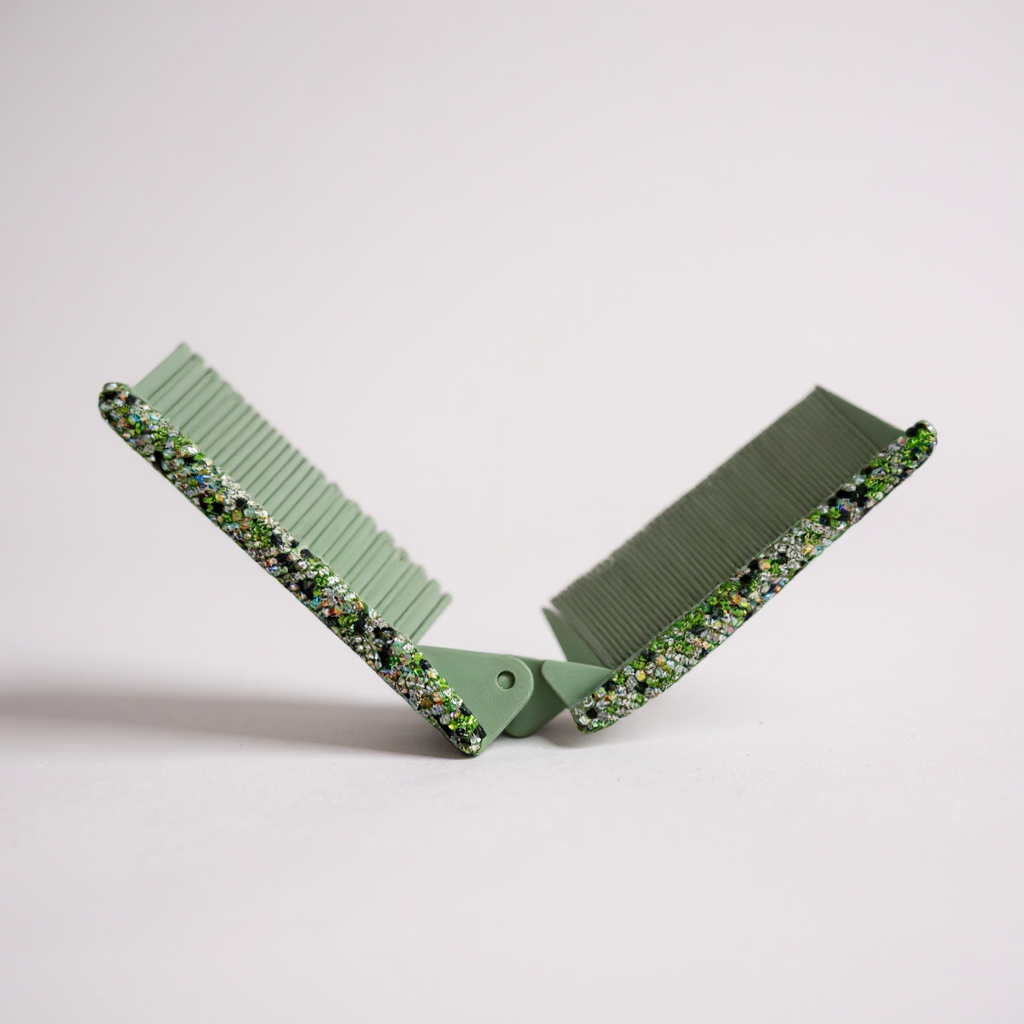 Ceramic Rhinestone Folding Comb CR0121