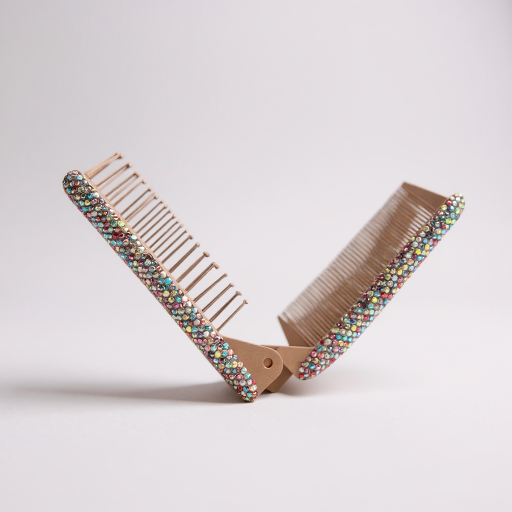 Ceramic Rhinestone Folding Comb CR0121