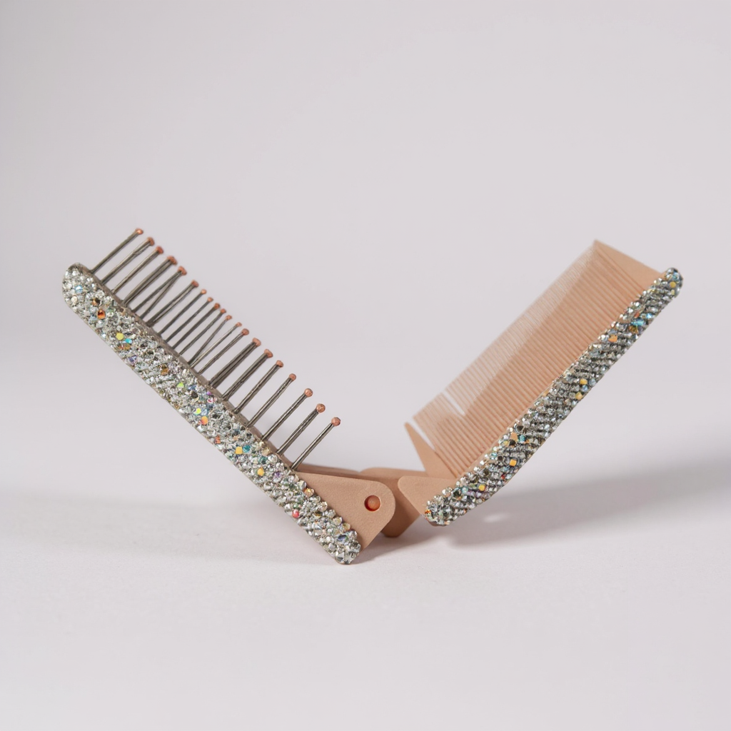 Ceramic Rhinestone Folding Comb CR0121