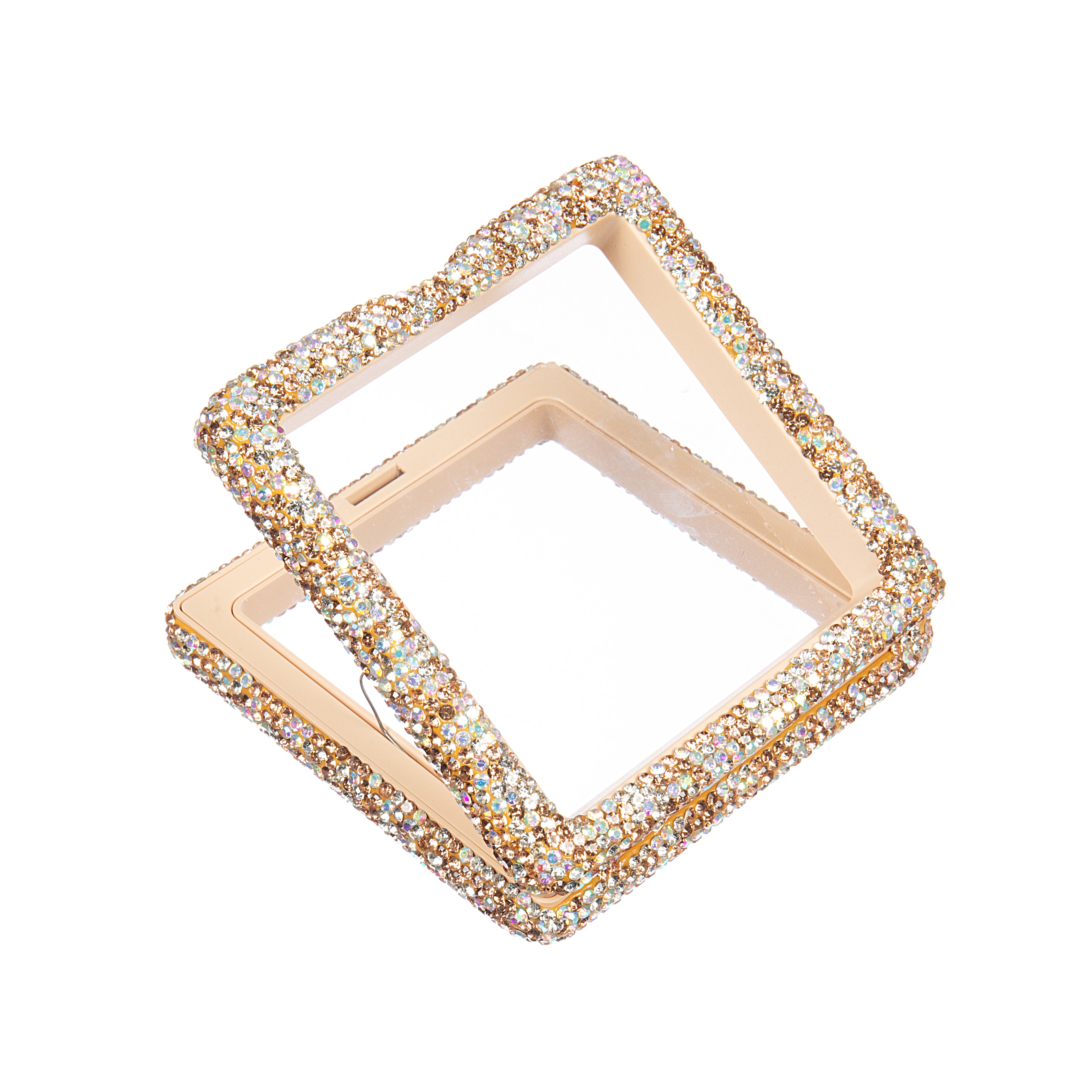 Square Ceramic Rhinestones Jewelry Box CR0130