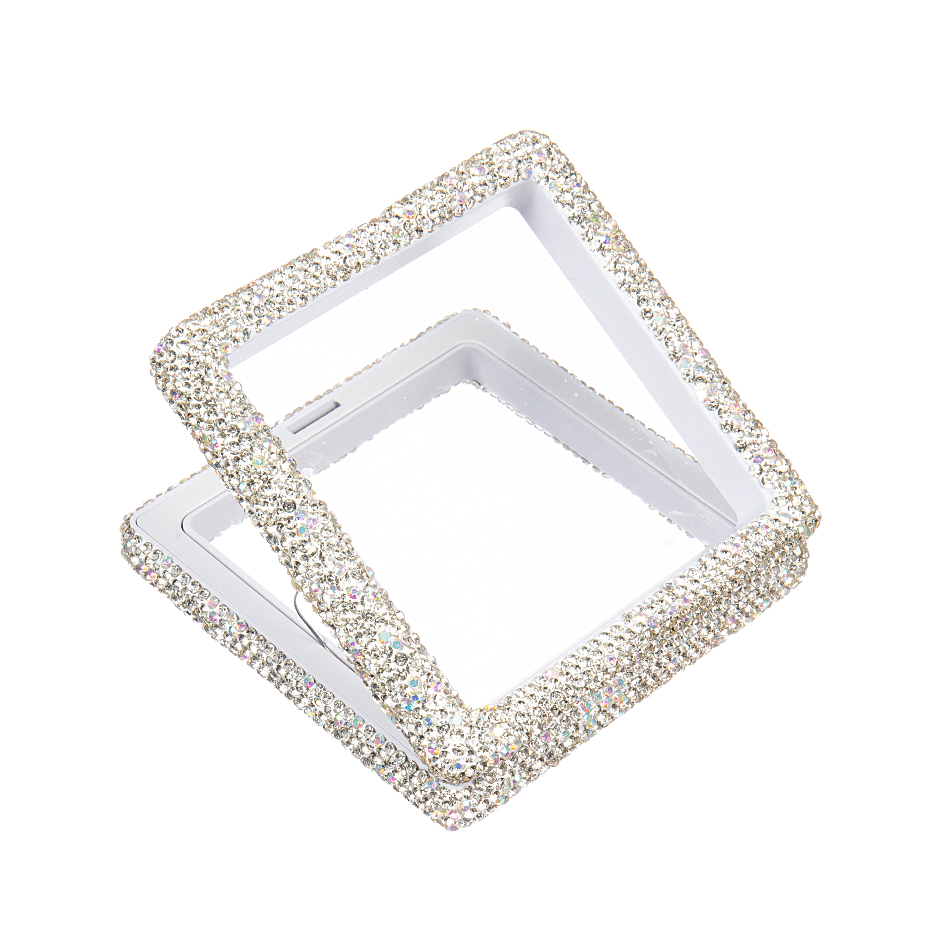 Square Ceramic Rhinestones Jewelry Box CR0130