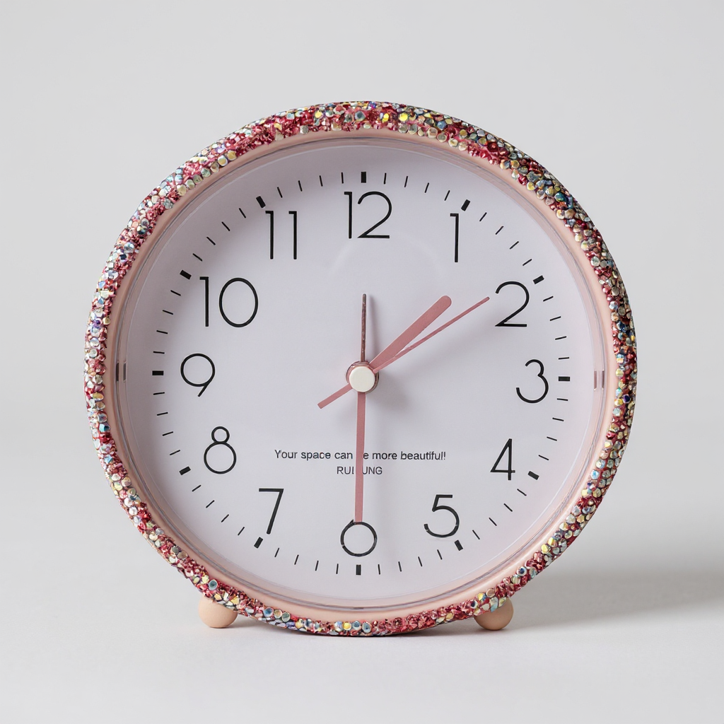 Ceramic Rhinestone Alarm Clock CR0134