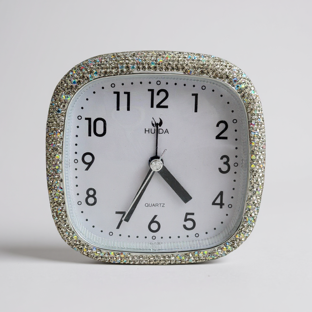 Ceramic Rhinestone Alarm Clock CR0135