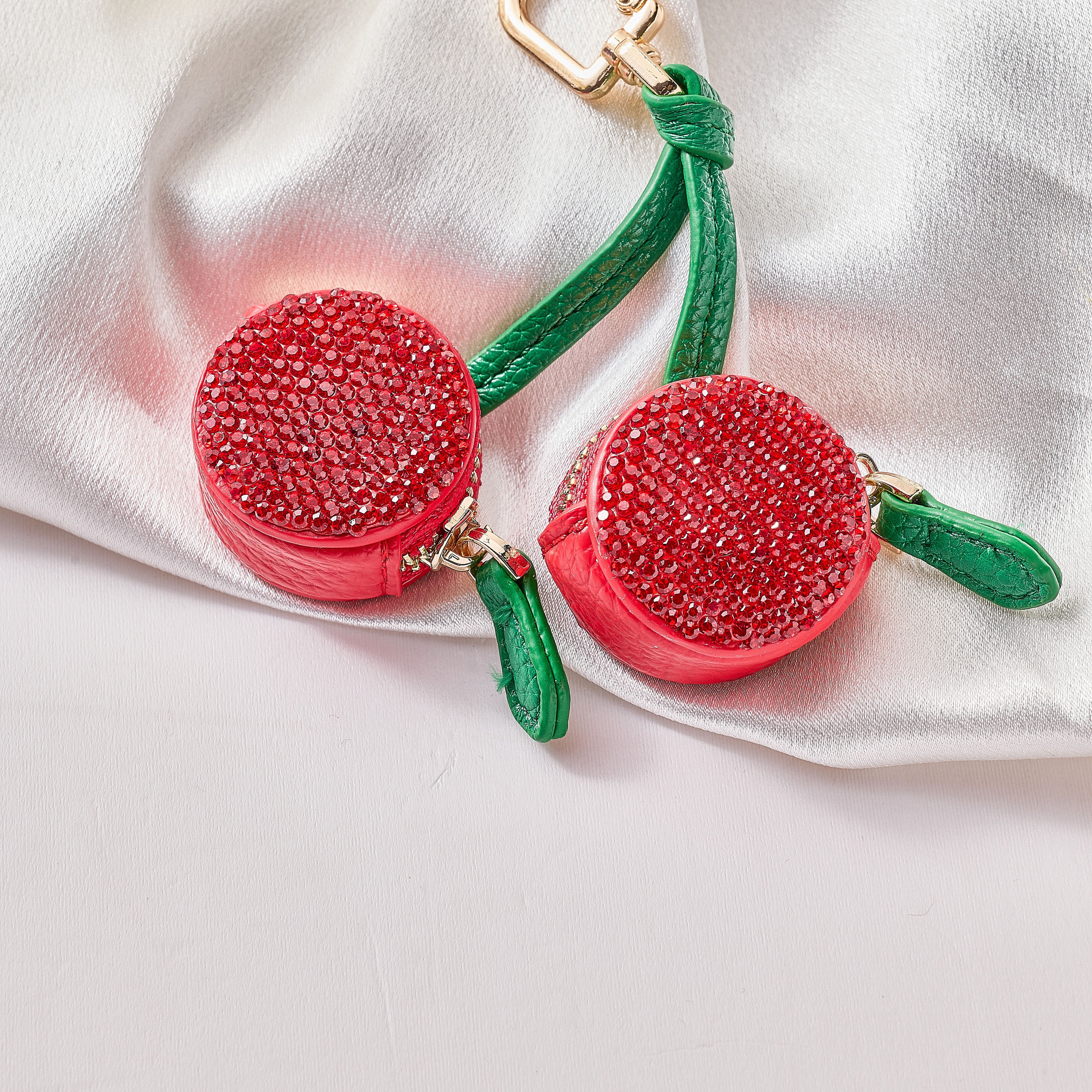 Cherry Rhinestone Keychain CR0155