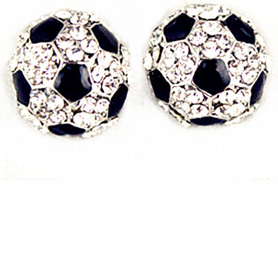 Crystal Football Earrings E1352