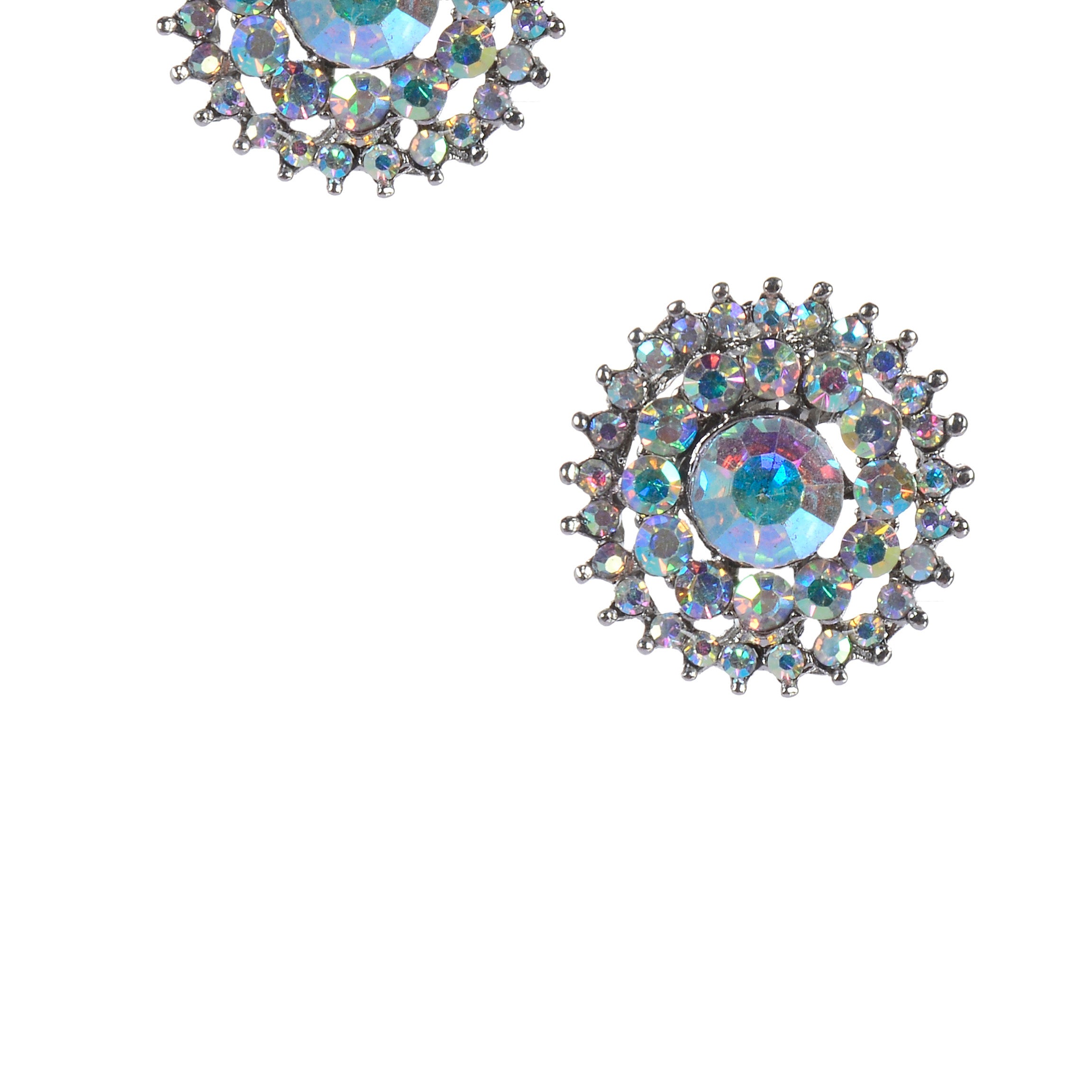 Women Shining Crystal Snowflake Stub Earrings E2062
