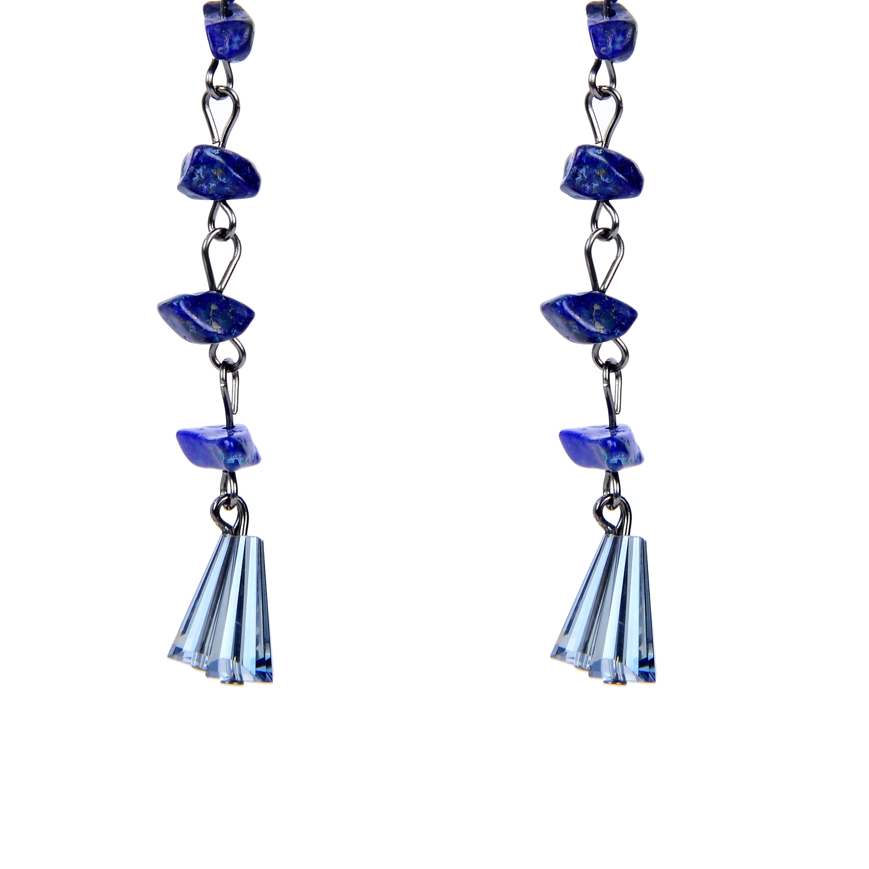 Pendientes largos colgantes de piedra de grava para mujer de moda E2099