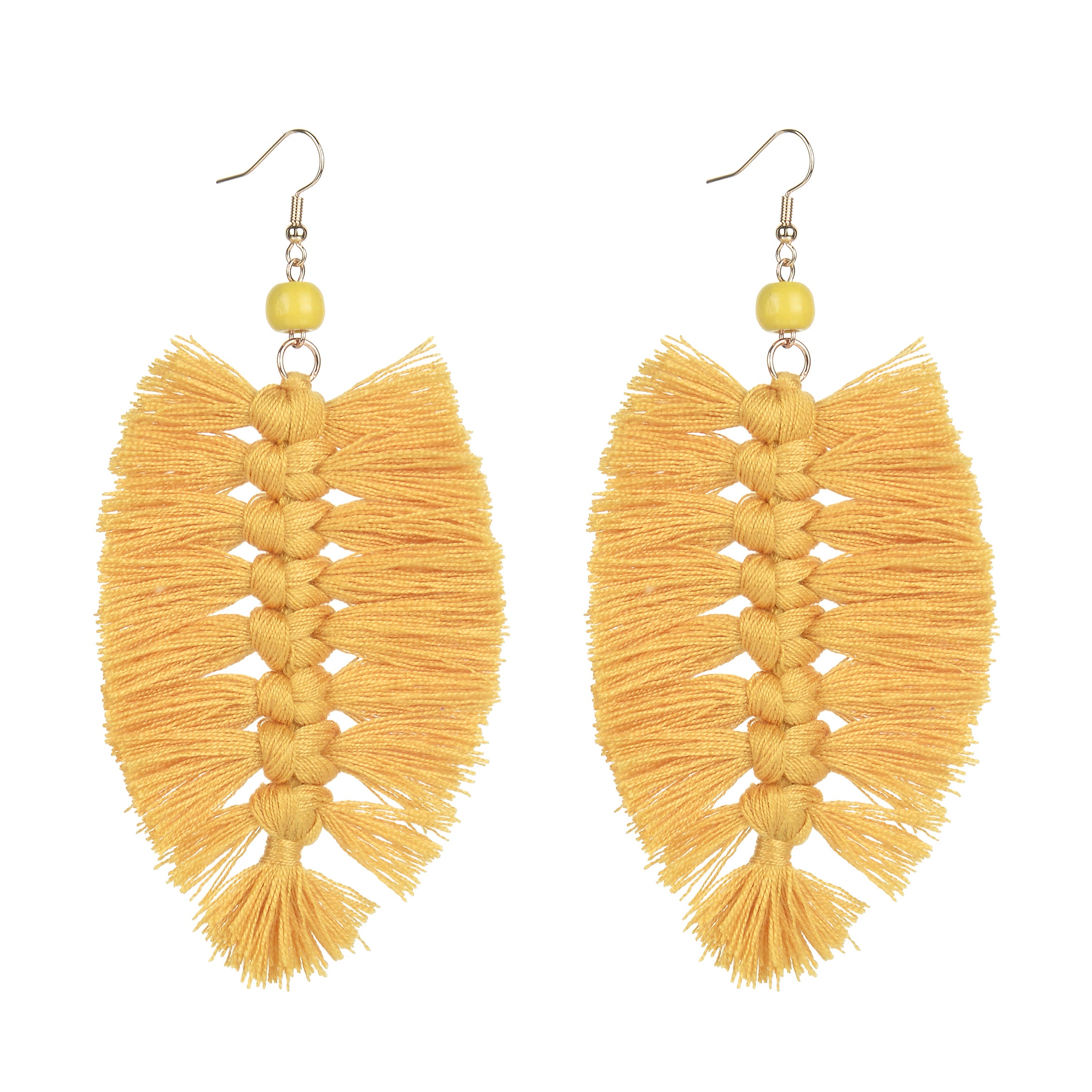 Pendientes bohemios con borlas trenzadas E2381