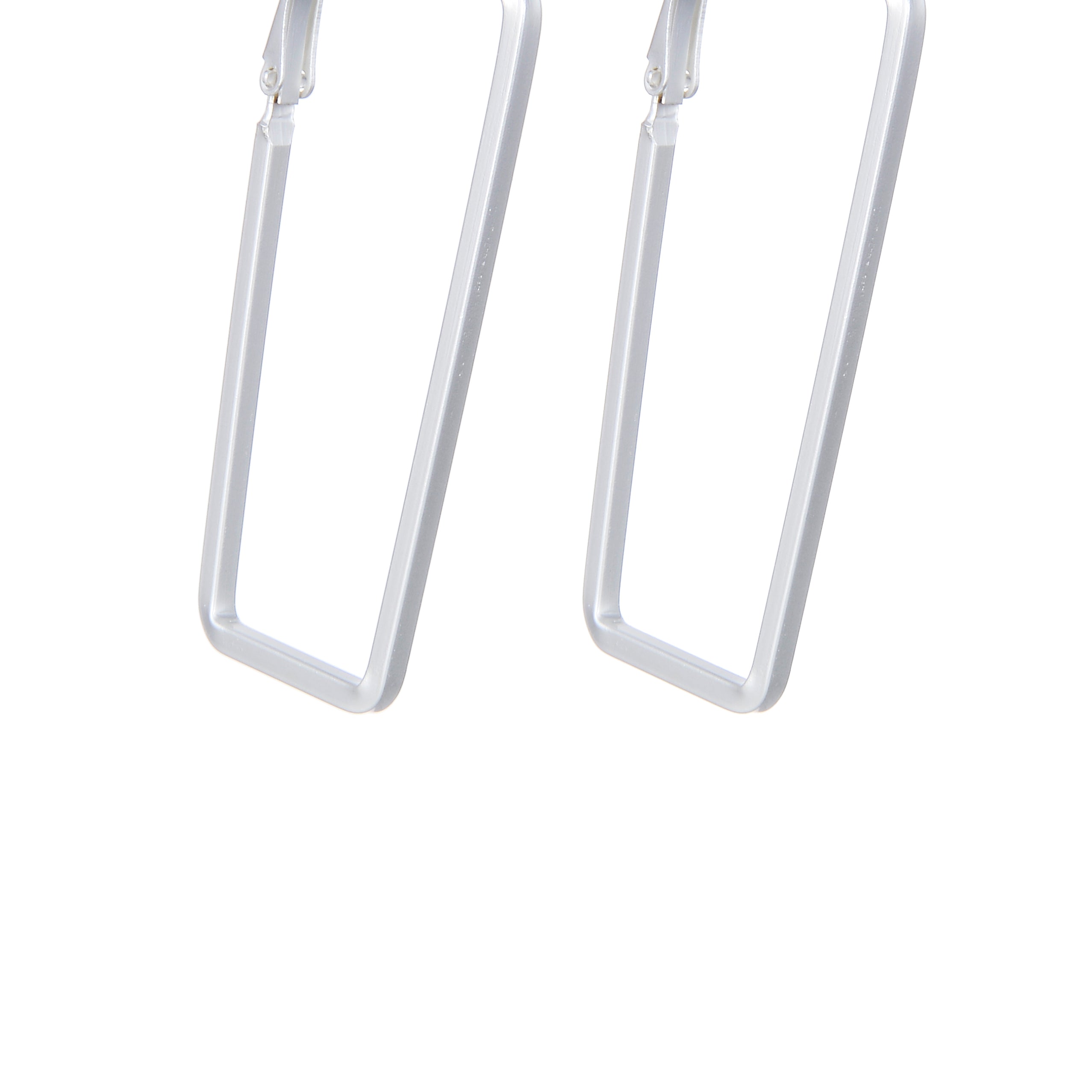 Rectangle Metal Hoop Earrings E2496