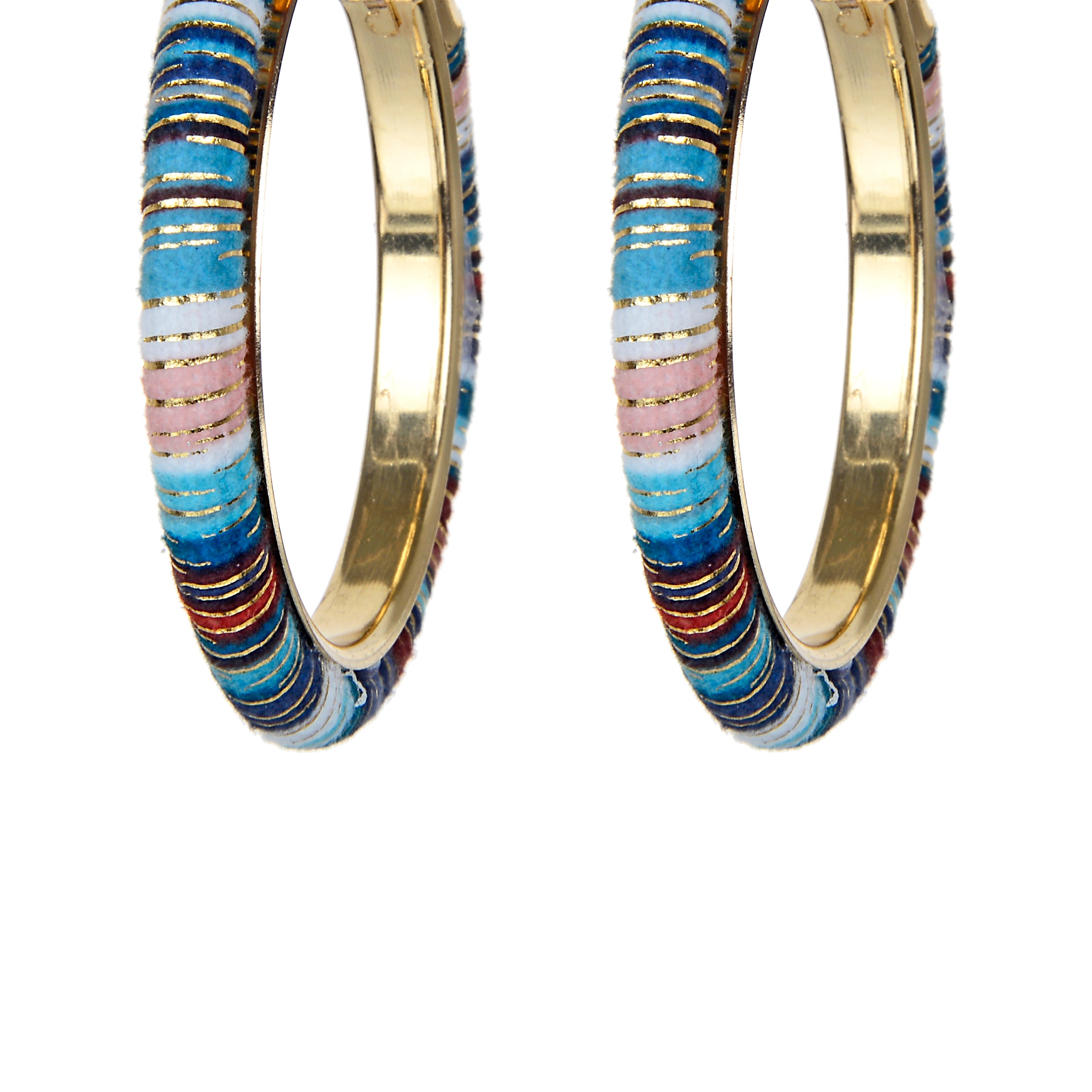 Plush Metal Hoop Earrings E2669