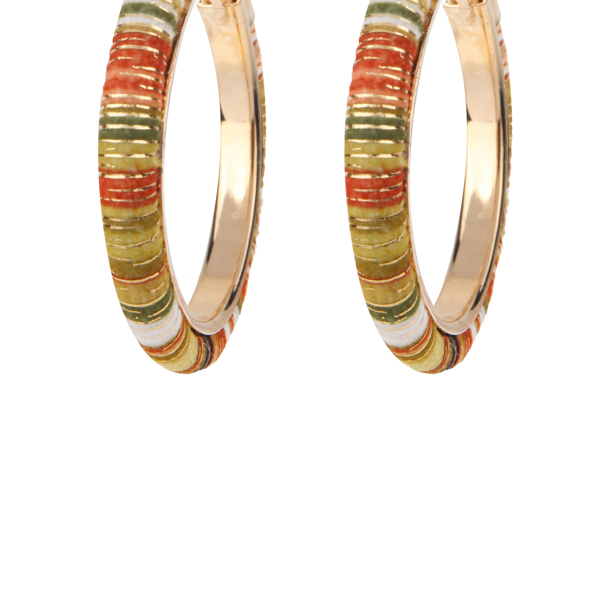Plush Metal Hoop Earrings E2669