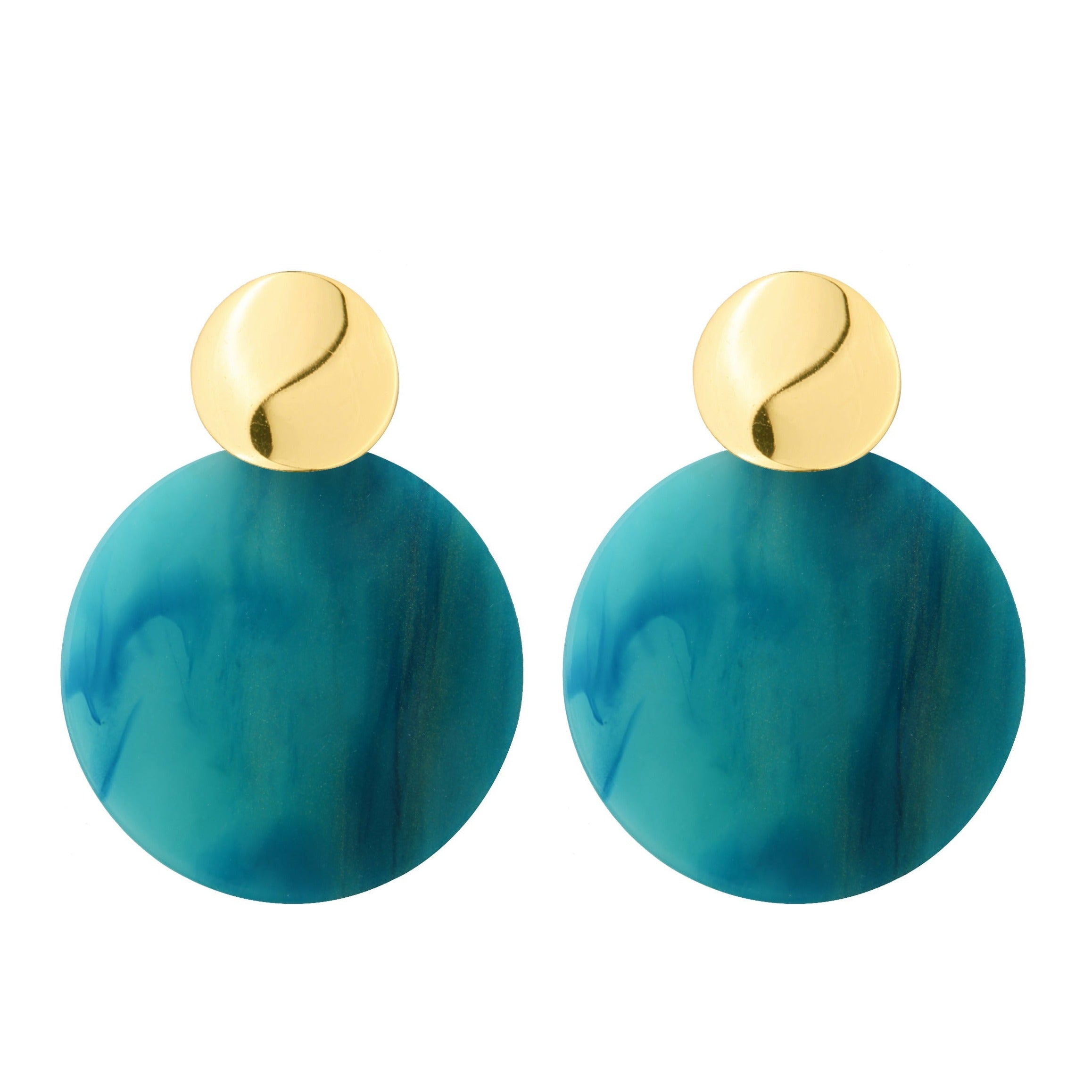 Round Dangle Marbled Earrings E2674