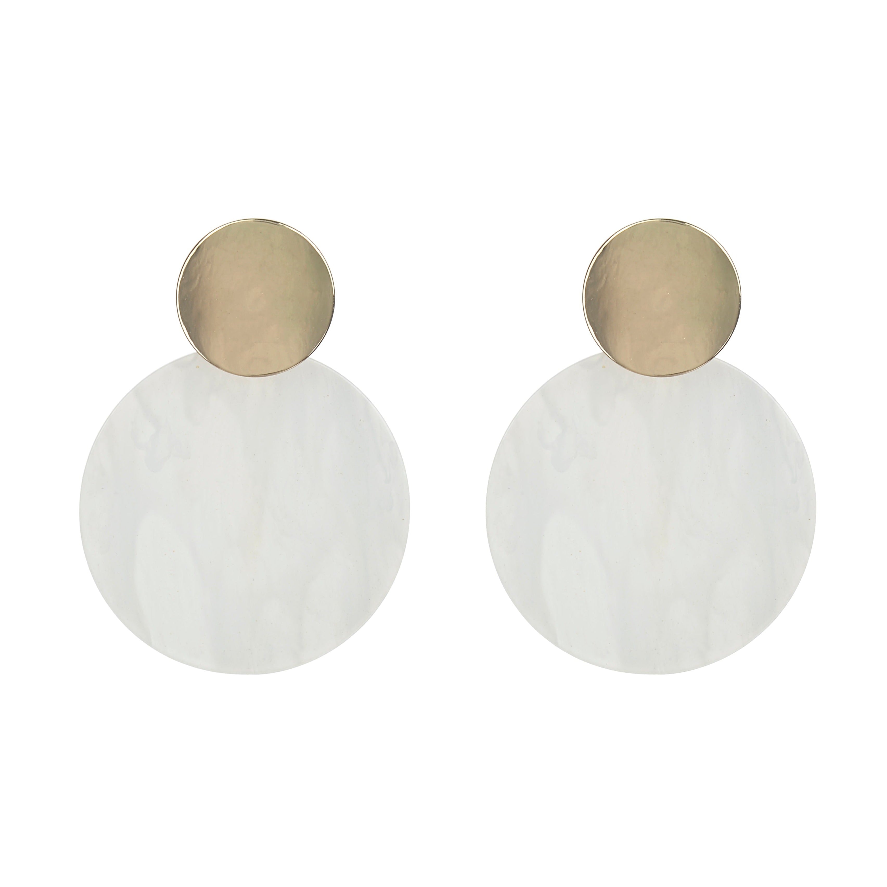 Round Dangle Marbled Earrings E2674