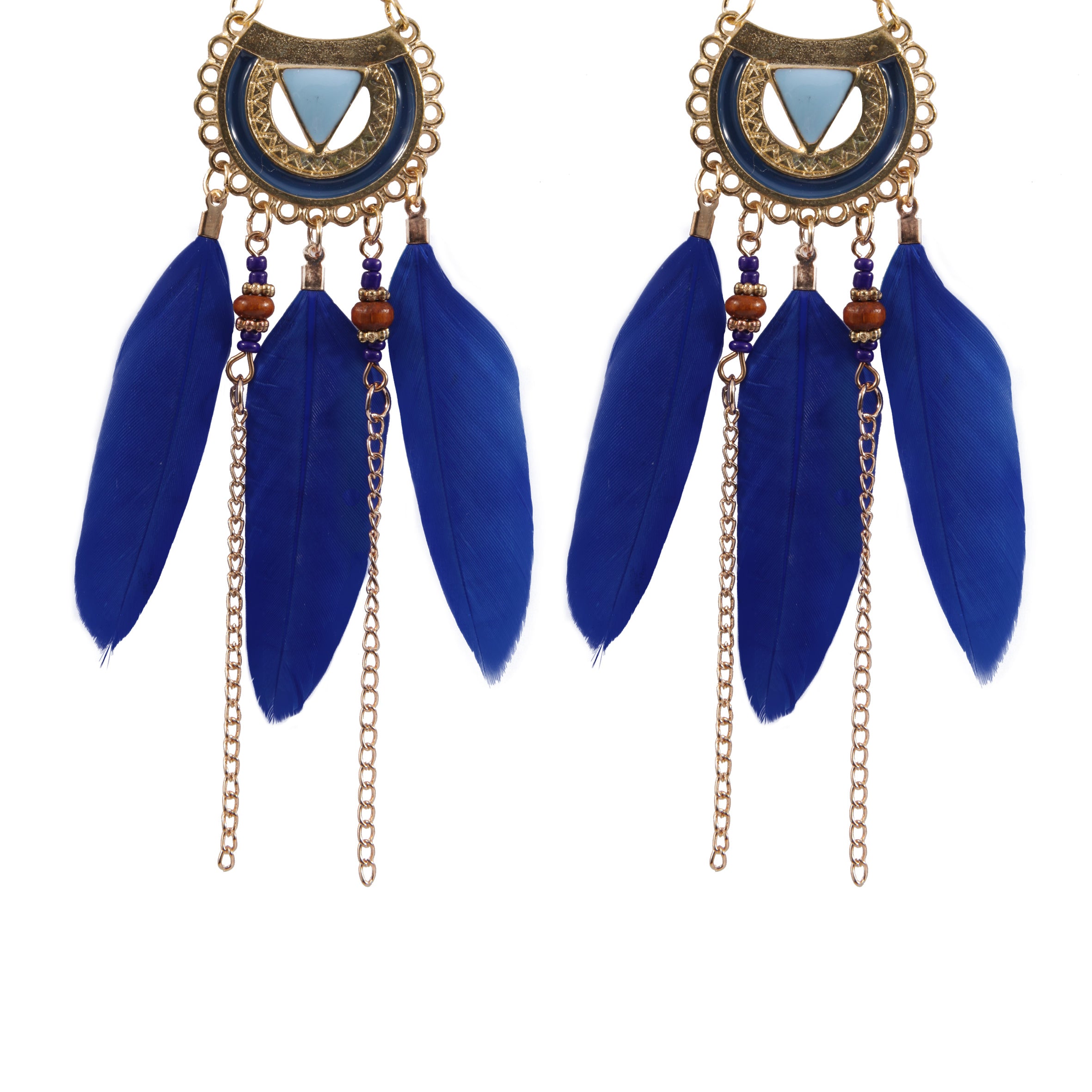 Bohemian Feather Tassel Drop Earrings E2769