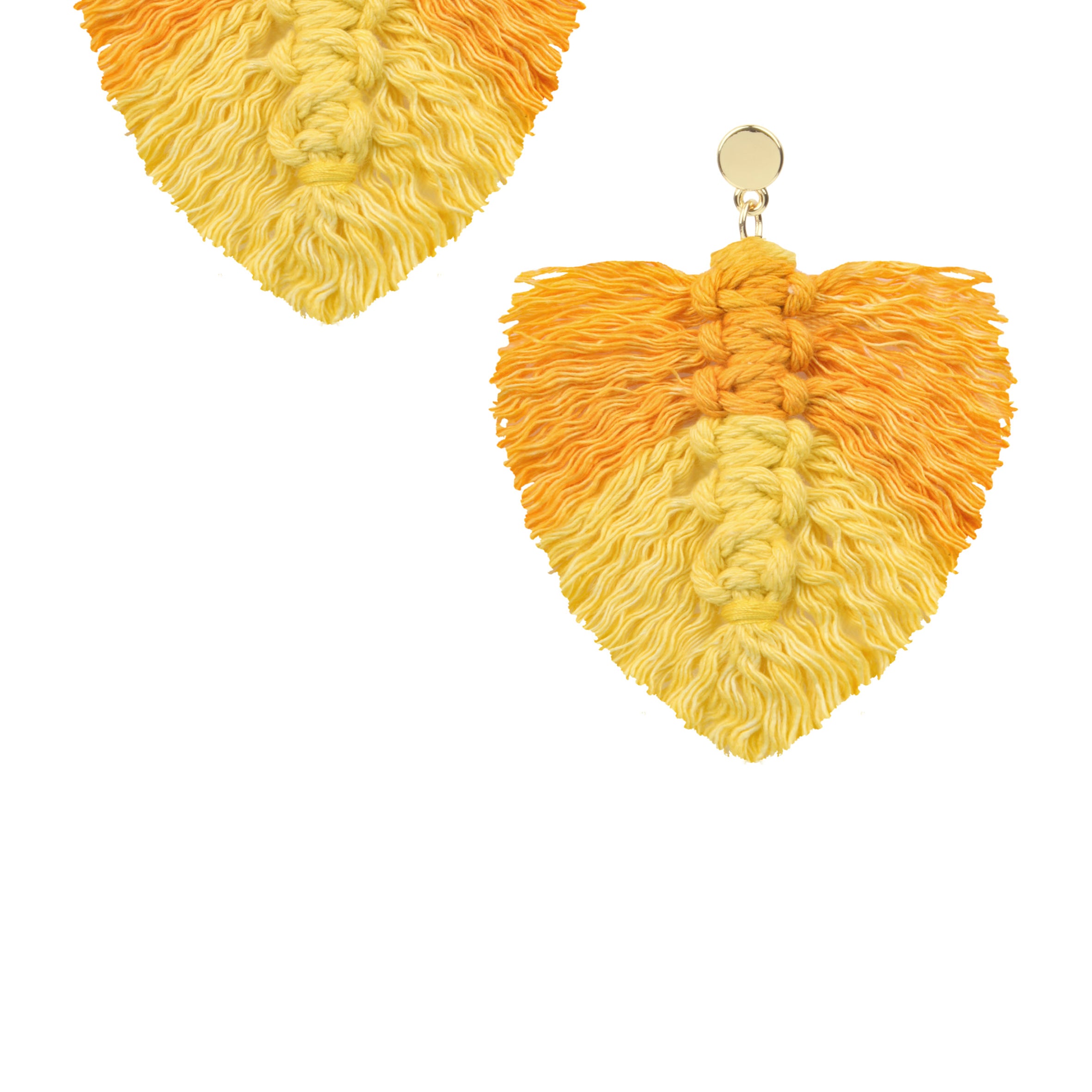 Pendientes trenzados con borlas E2831