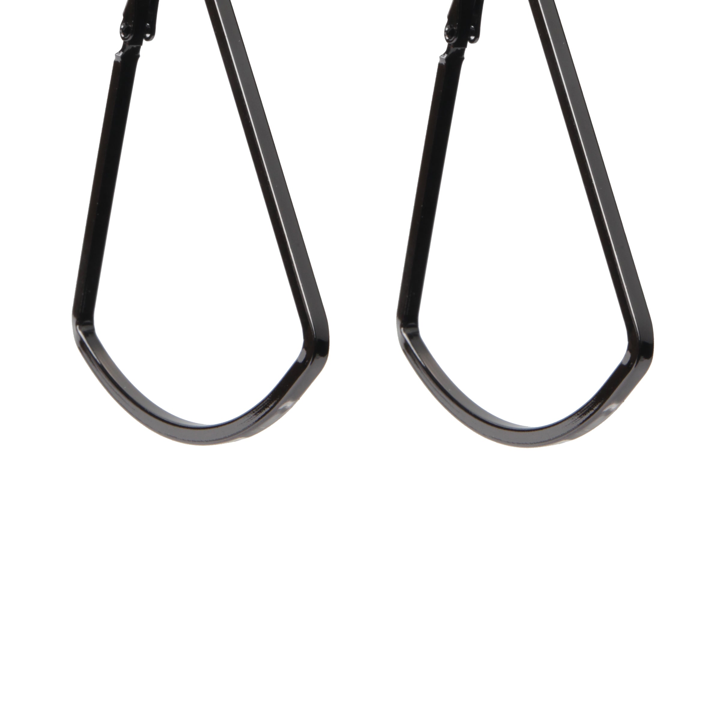 Pendientes de aro de metal con geometría simple E2846