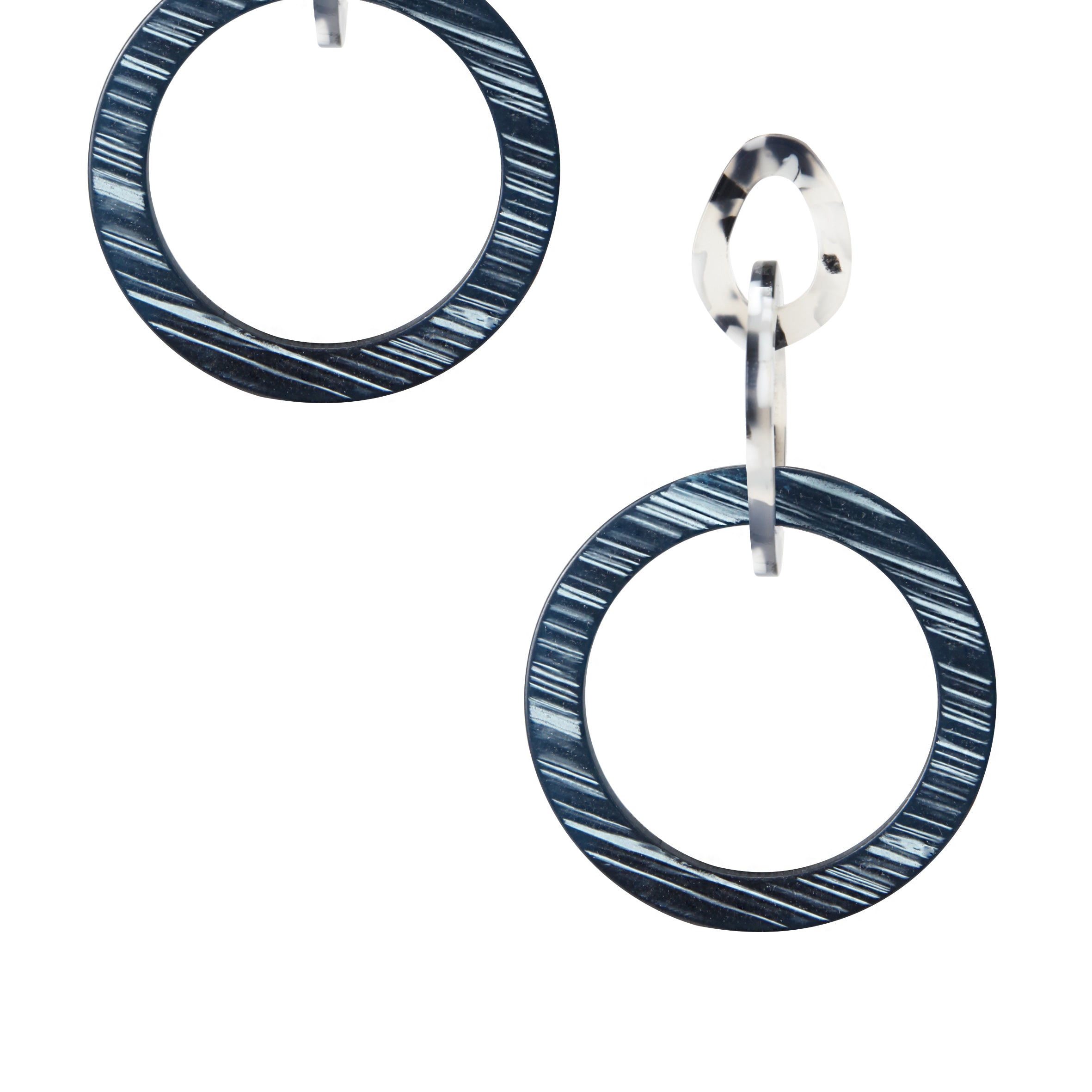 Pendiente colgante de acrílico hueco y redondo E2852