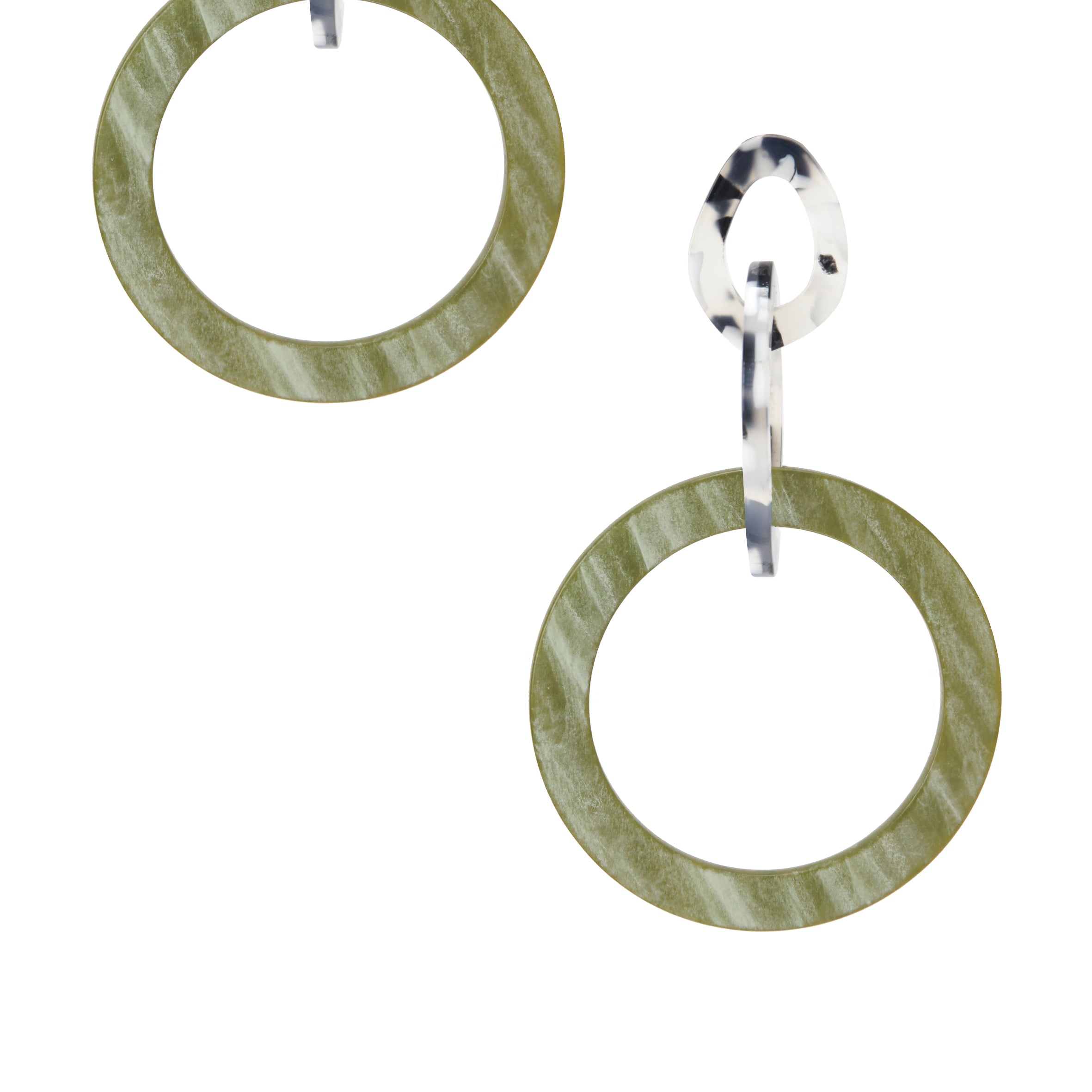 Pendiente colgante de acrílico hueco y redondo E2852