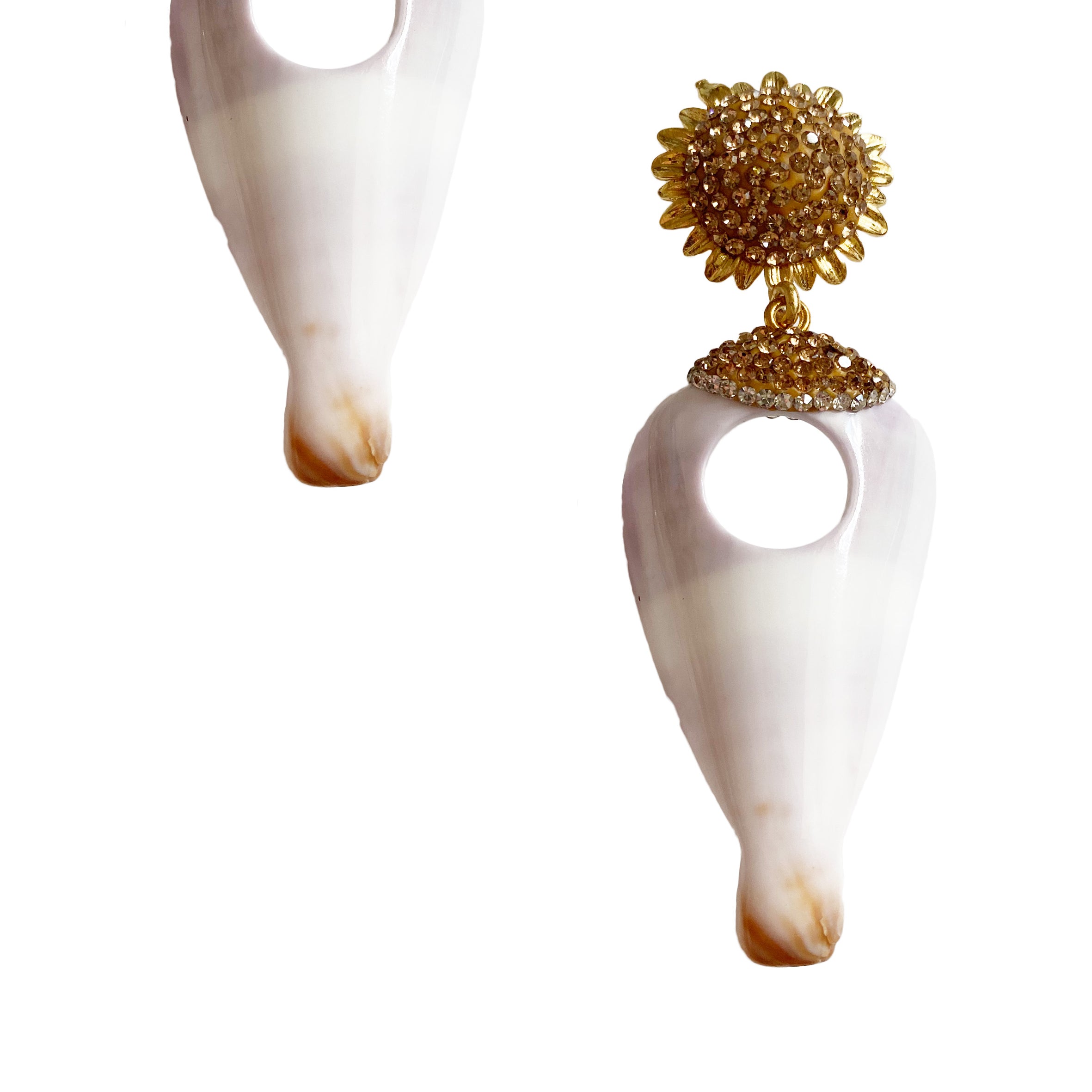 Crystal Shell Dangle Earrings E2893