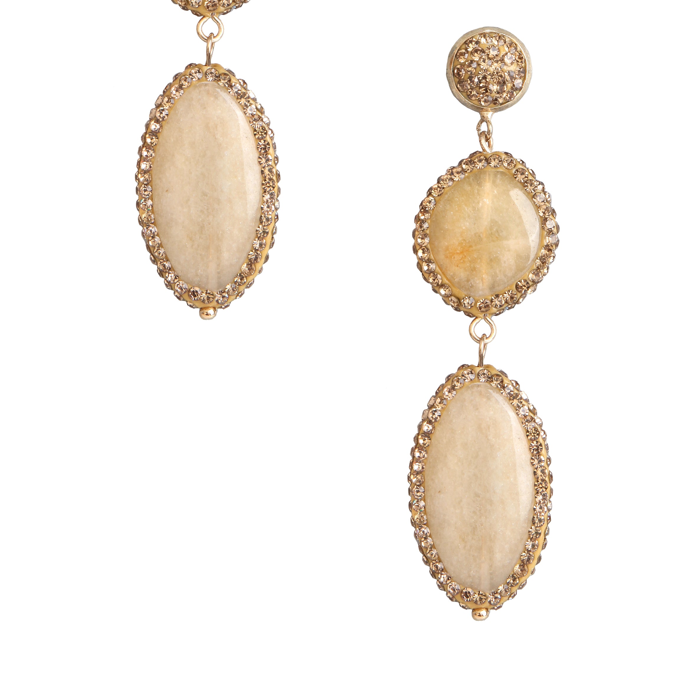 Pendientes colgantes de piedra aventurina E2912