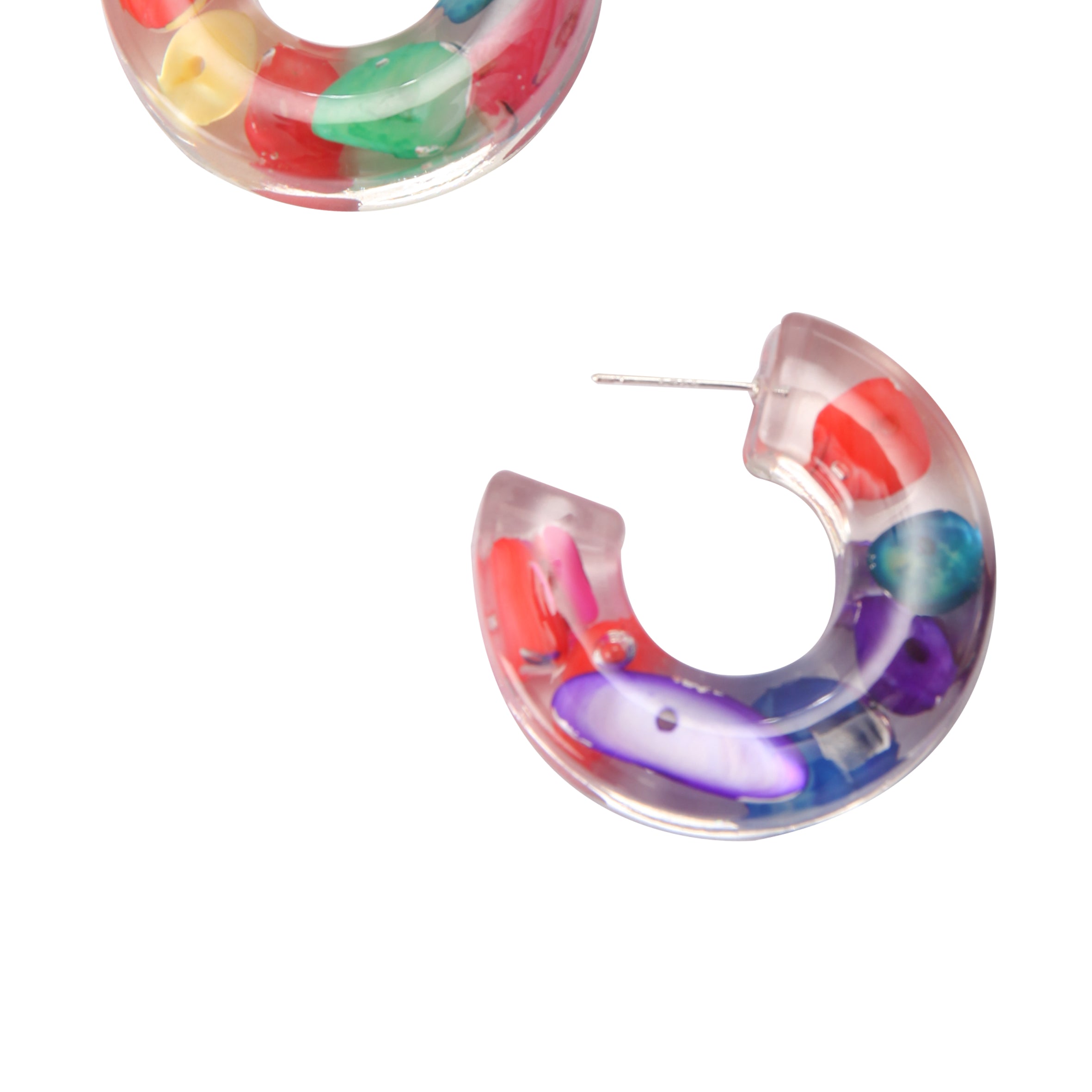 Acrylic C Hoop Earrings E2923