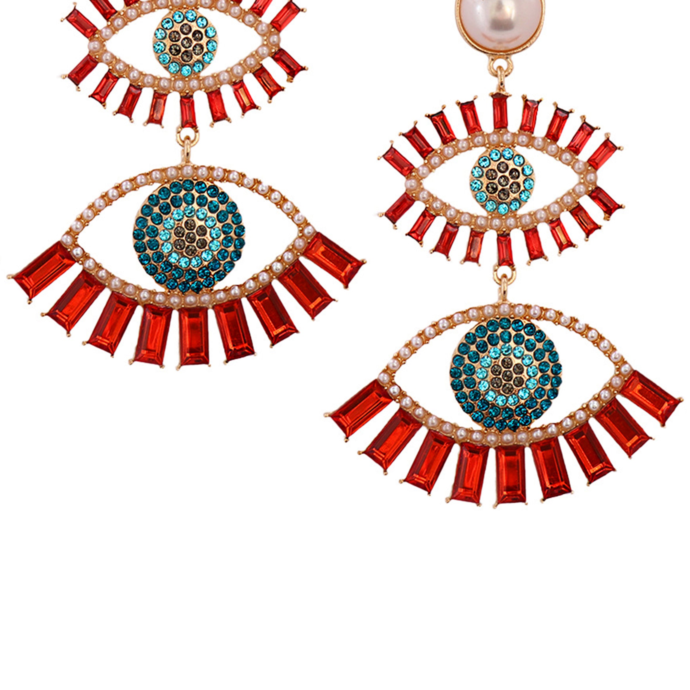 Pendientes multicapa contra el mal de ojo E2975