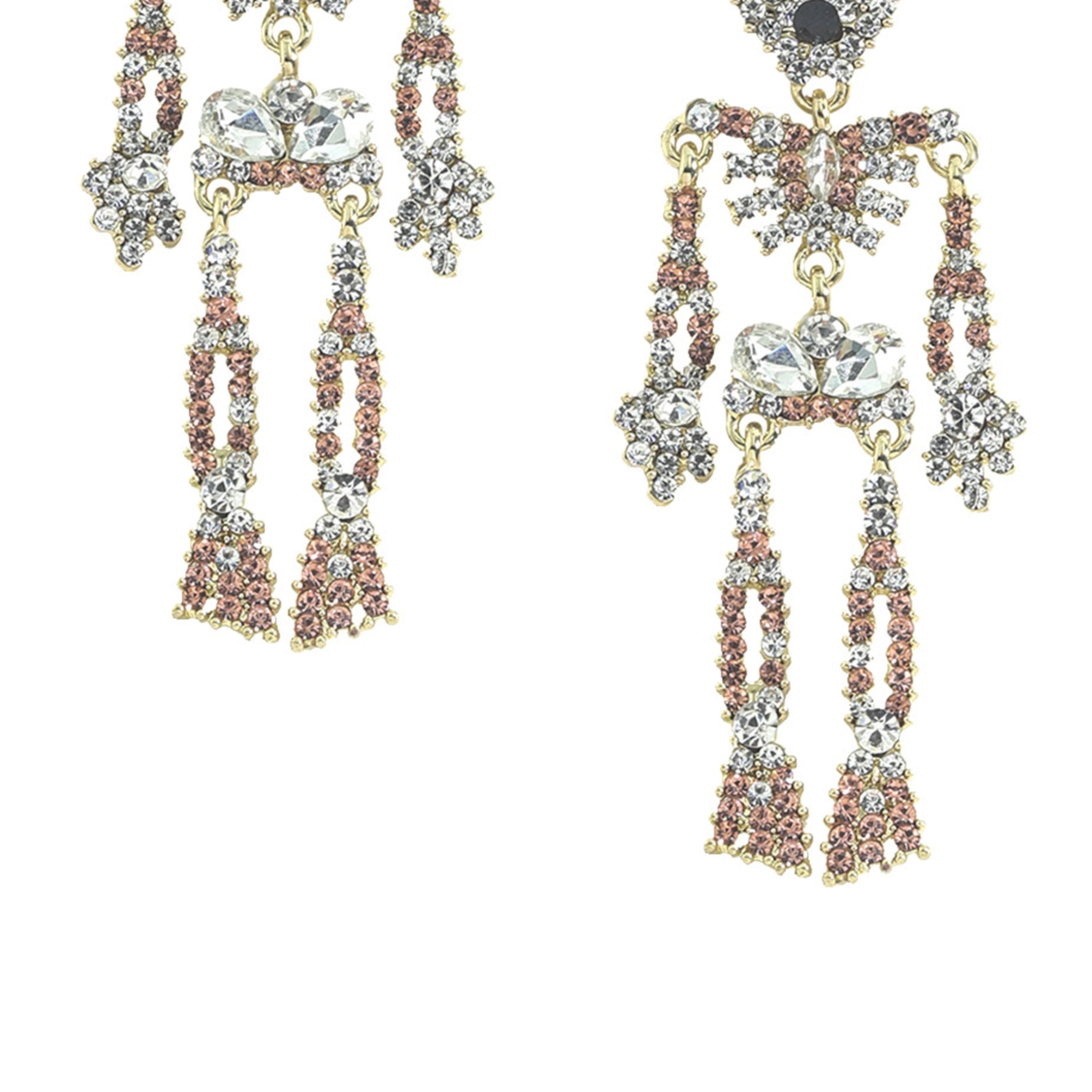 Rhinestones Skeleton Earrings E3051-1