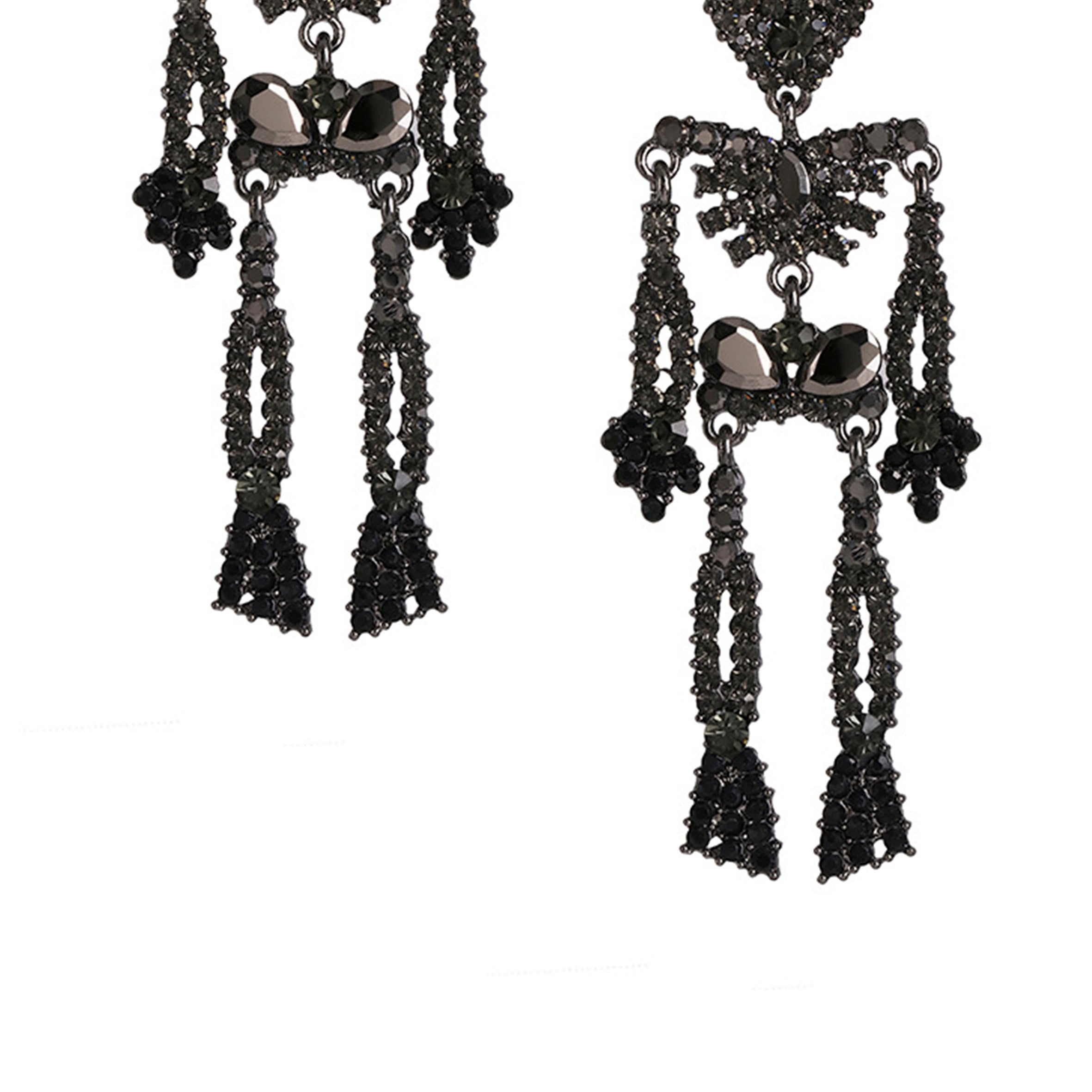 Rhinestones Skeleton Earrings E3051-1