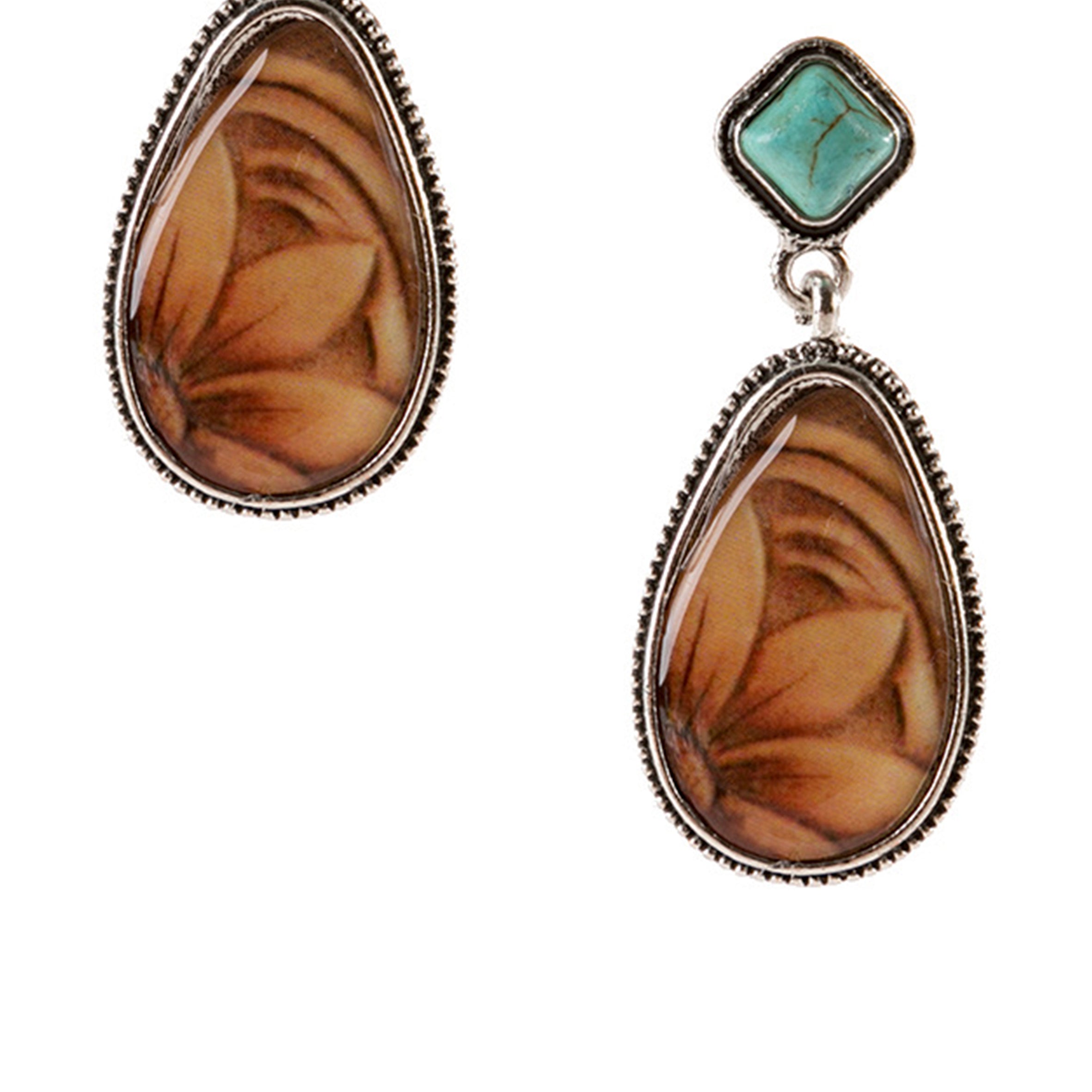 Turquoise Sun Flower Earrings E3075