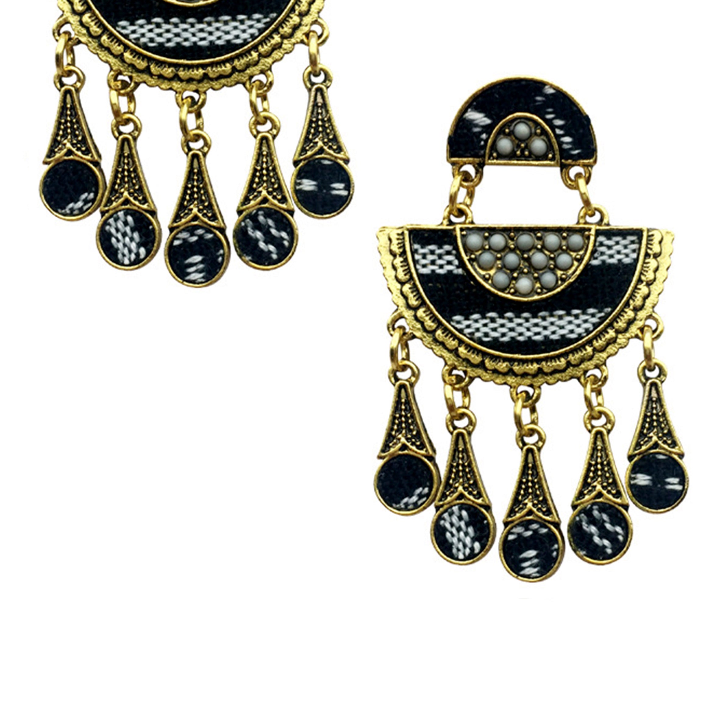 Alloy Printed Tassel Earrings E3114