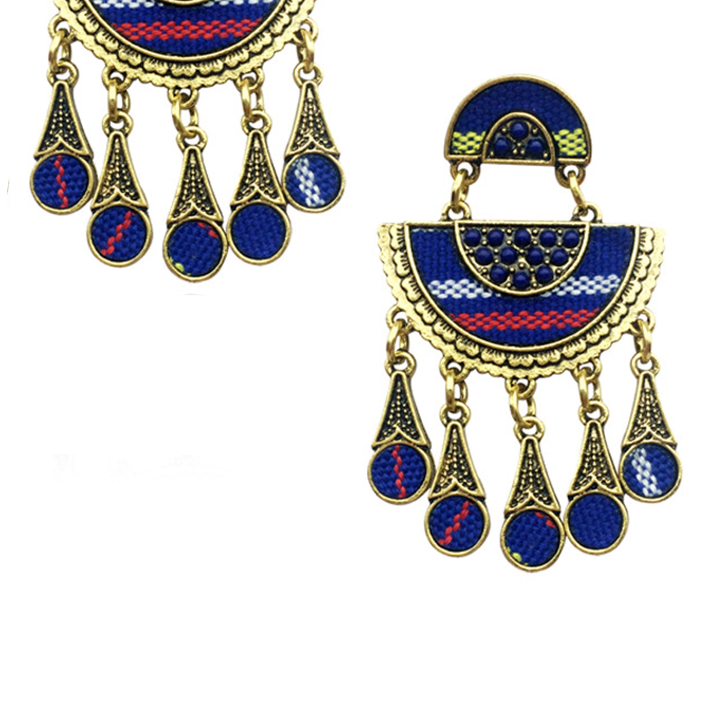 Alloy Printed Tassel Earrings E3114