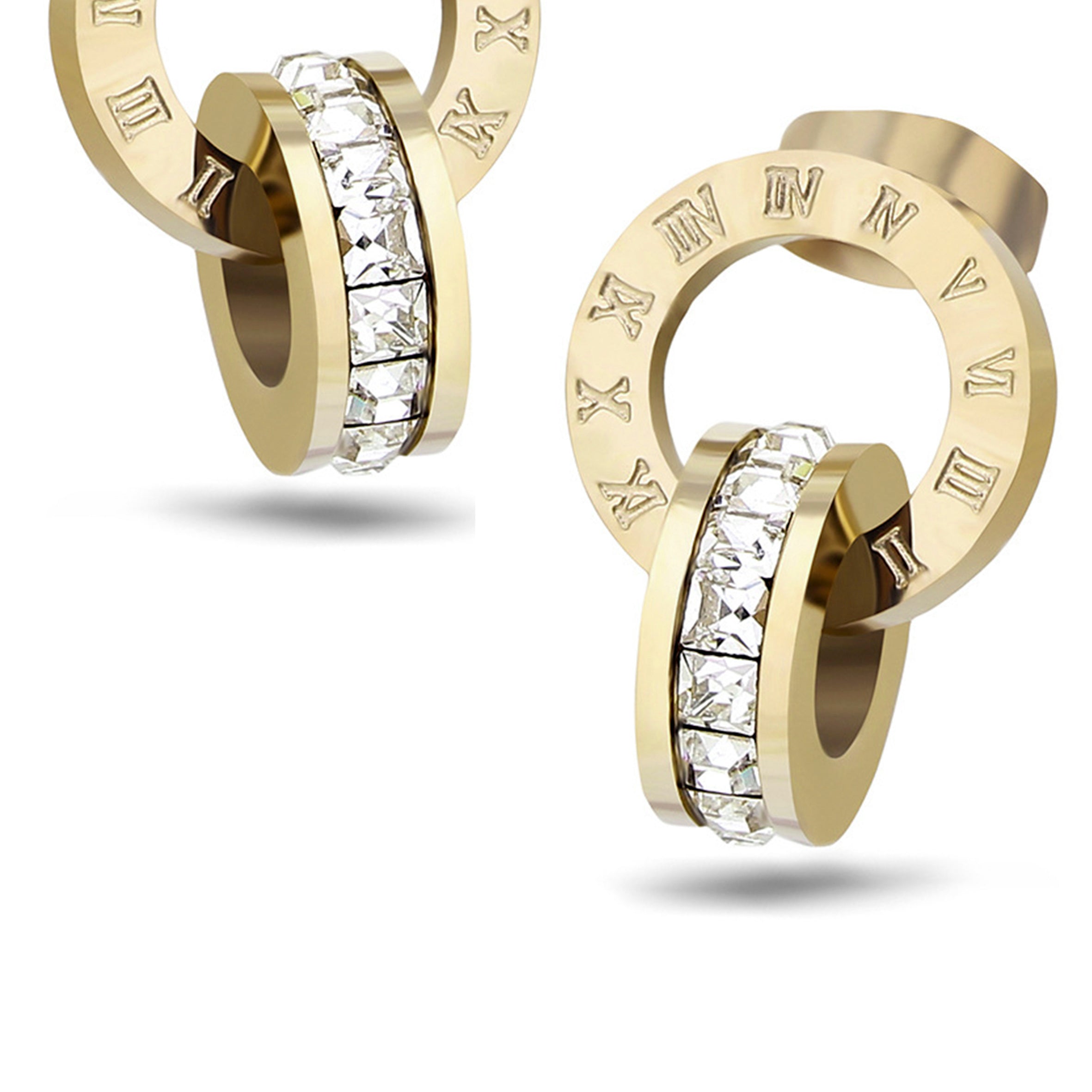 Pendientes de acero y titanio digitales E3133