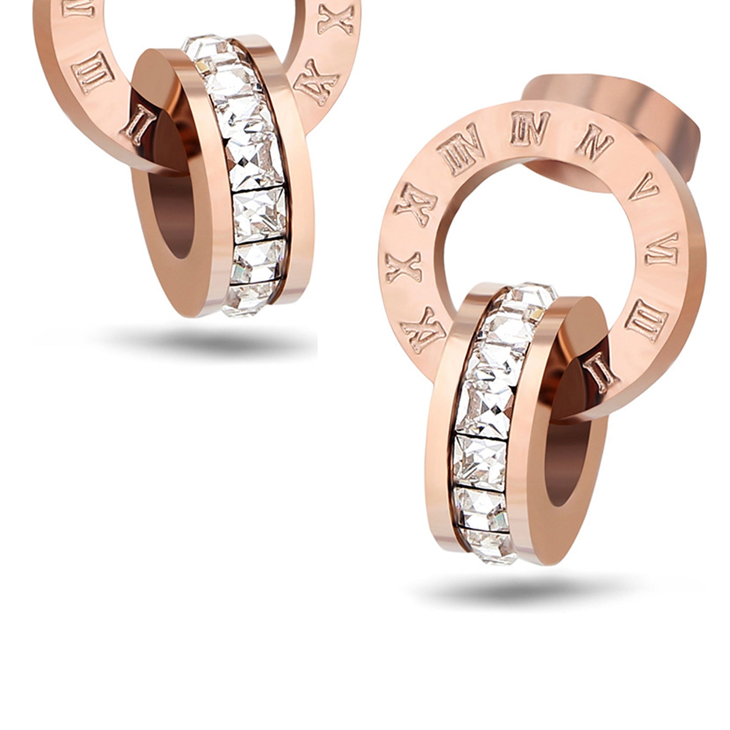 Pendientes de acero y titanio digitales E3133