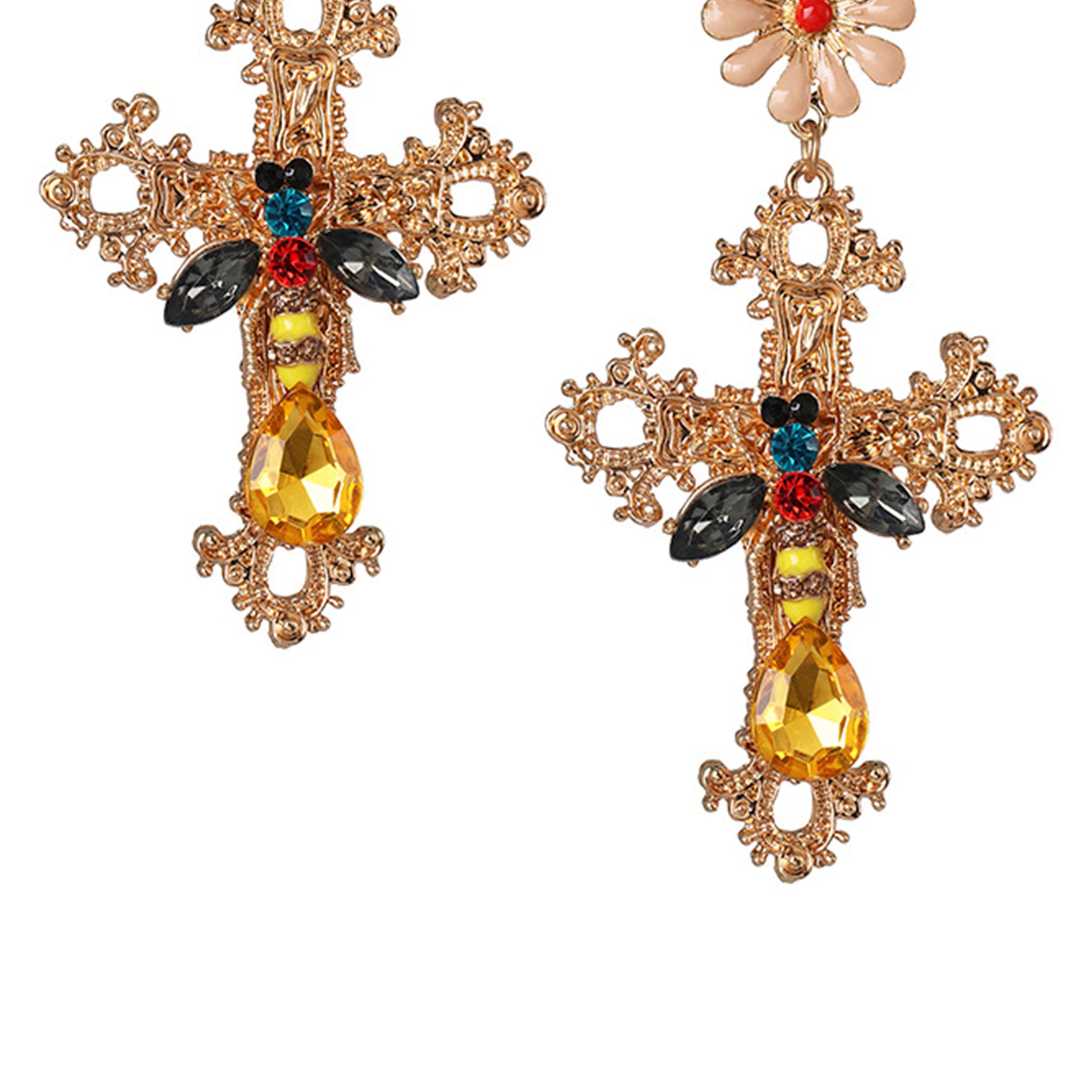 Cross Bee Cross Earrings E3193