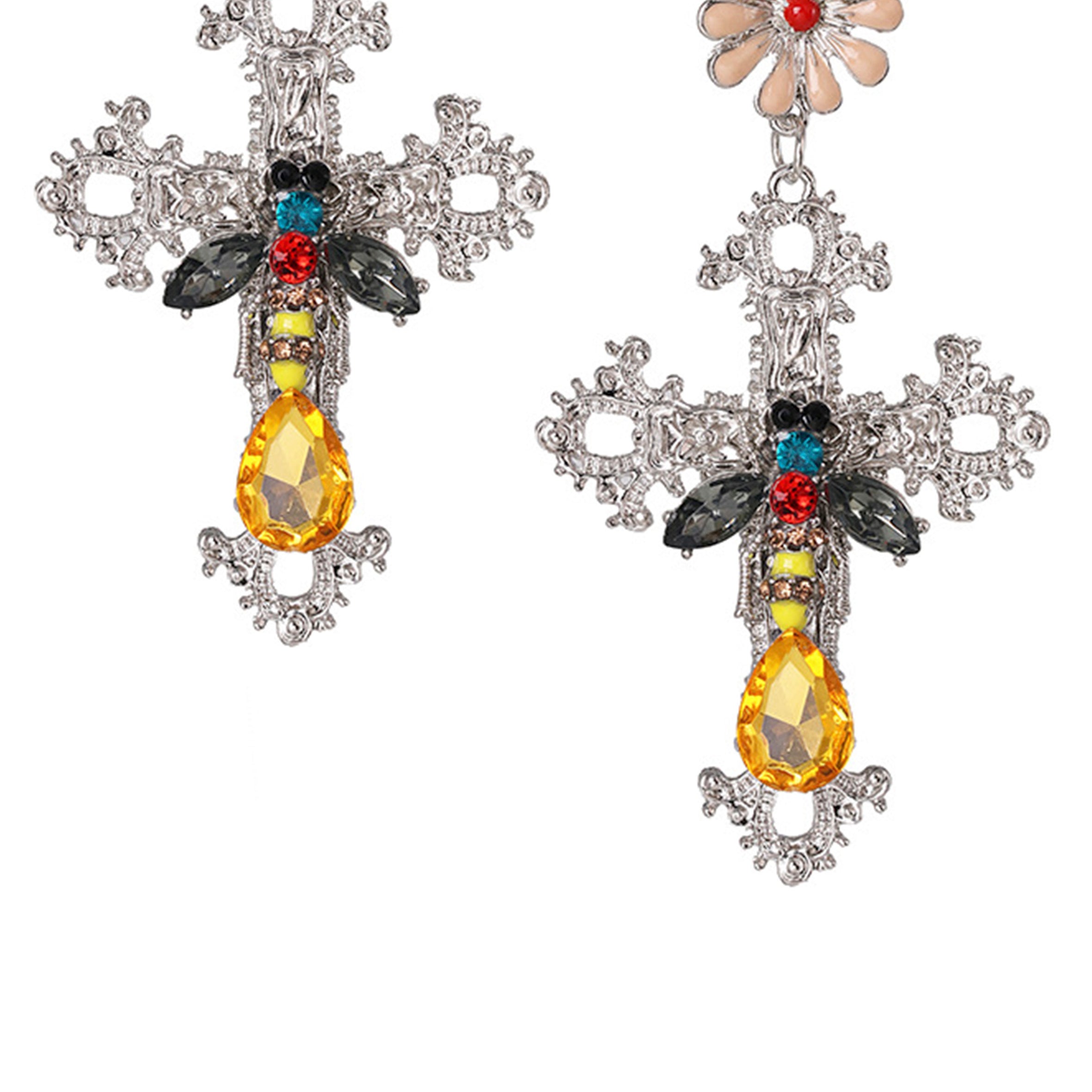 Cross Bee Cross Earrings E3193