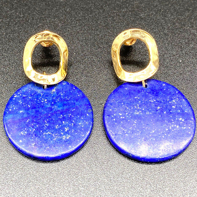 Circle Natural Stone Earrings E3197