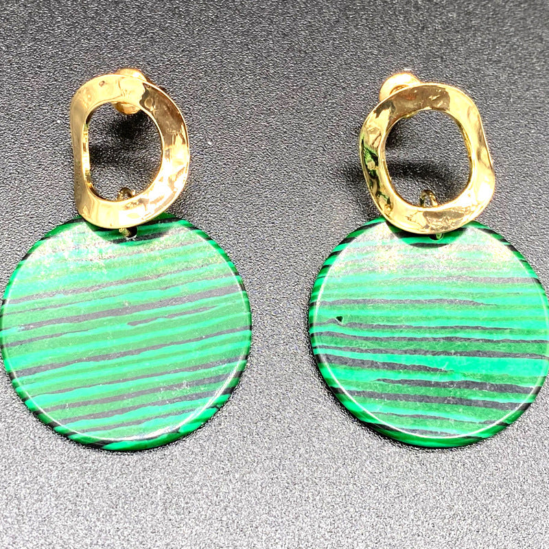 Circle Natural Stone Earrings E3197