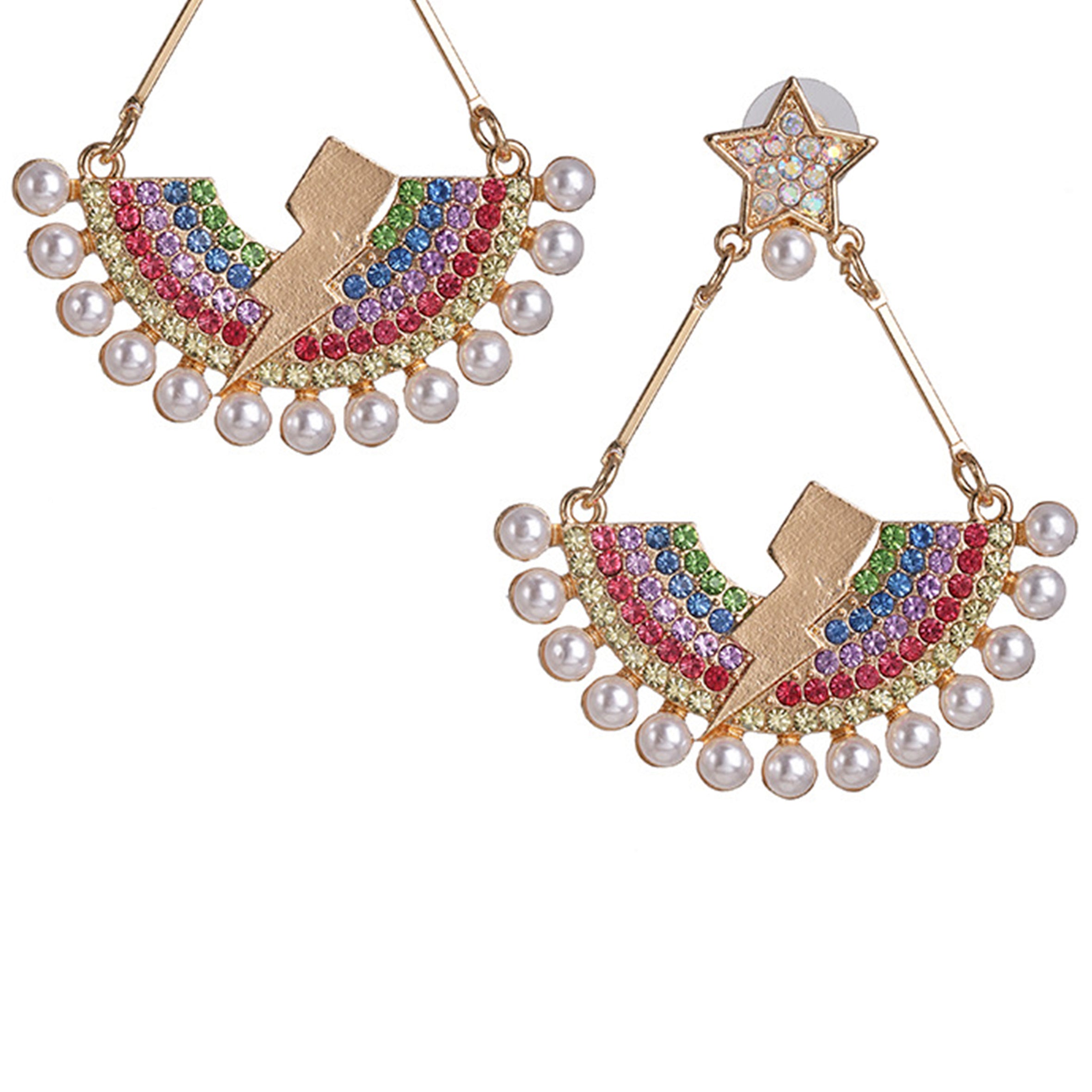 Rhinestone Rainbow Earrings E3213