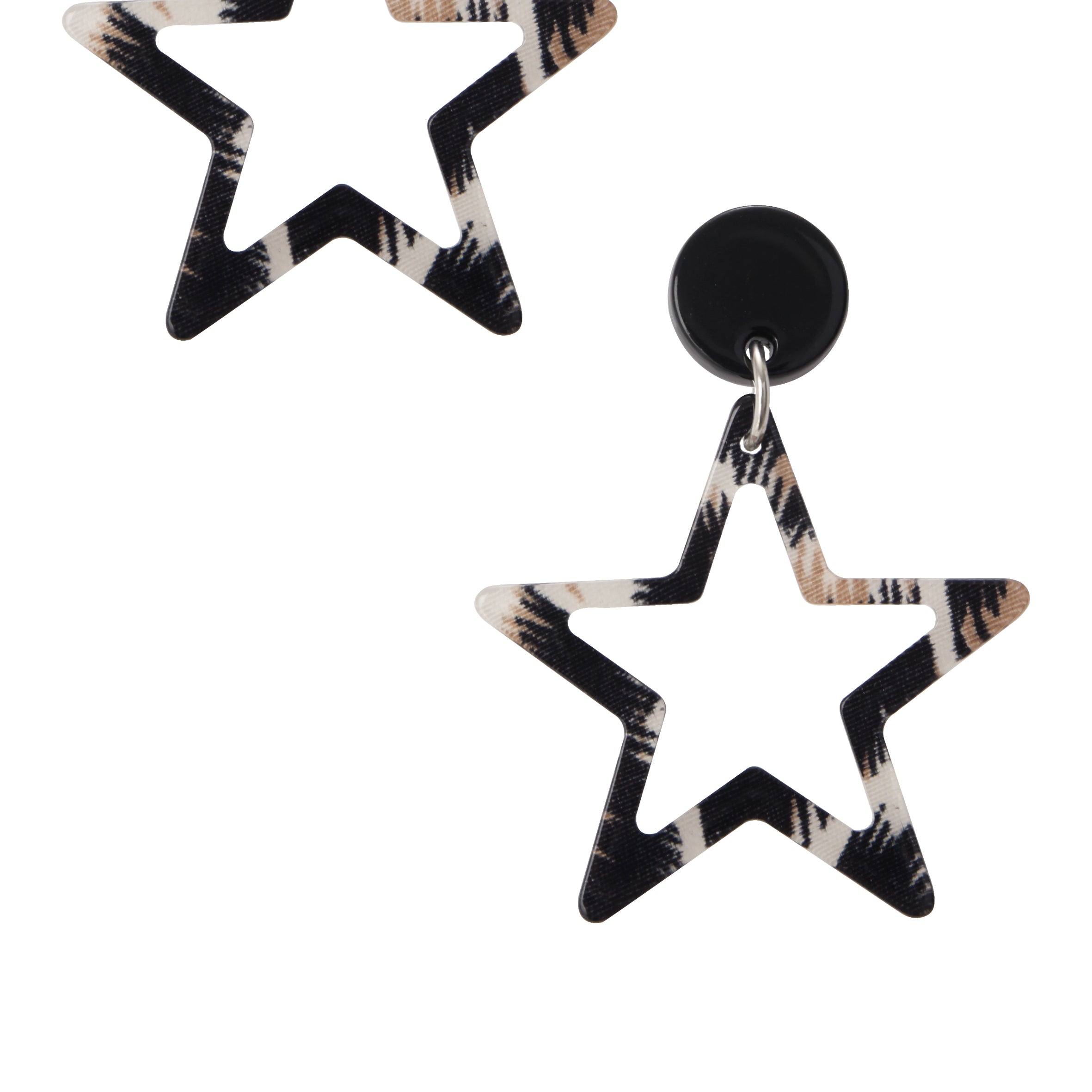 Hollow Star Leopard Earrings E3382