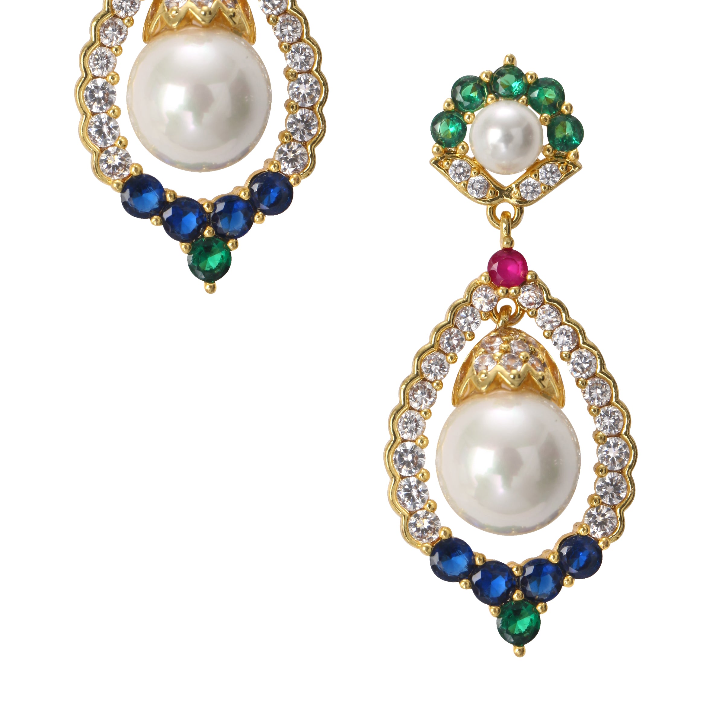 Pendientes de perlas de agua dulce en forma de lágrima E3459