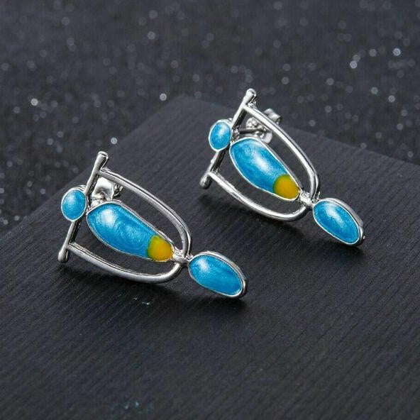 Pendientes de aleación de piedra irregular E3795