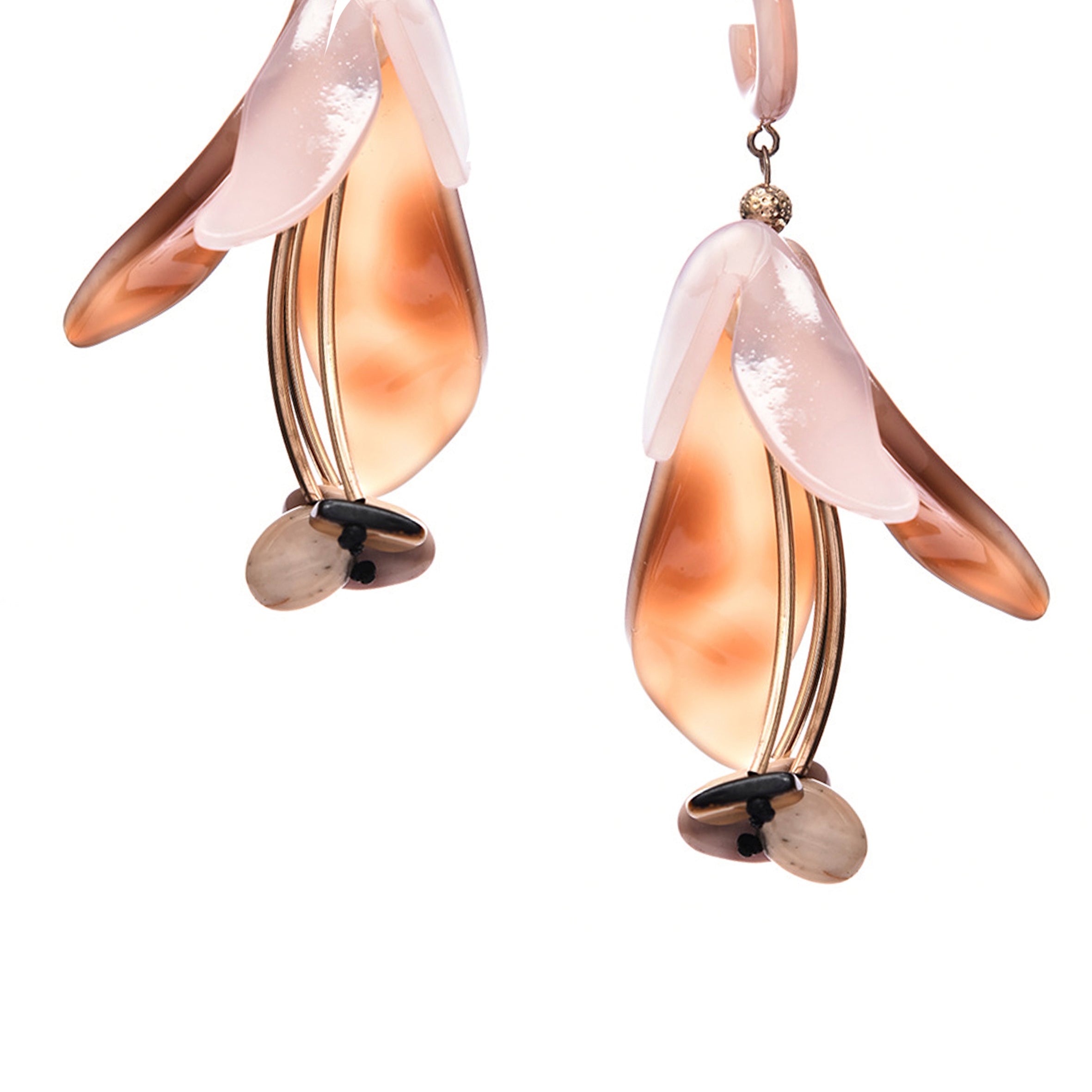 Pendientes acrílicos florales E3859